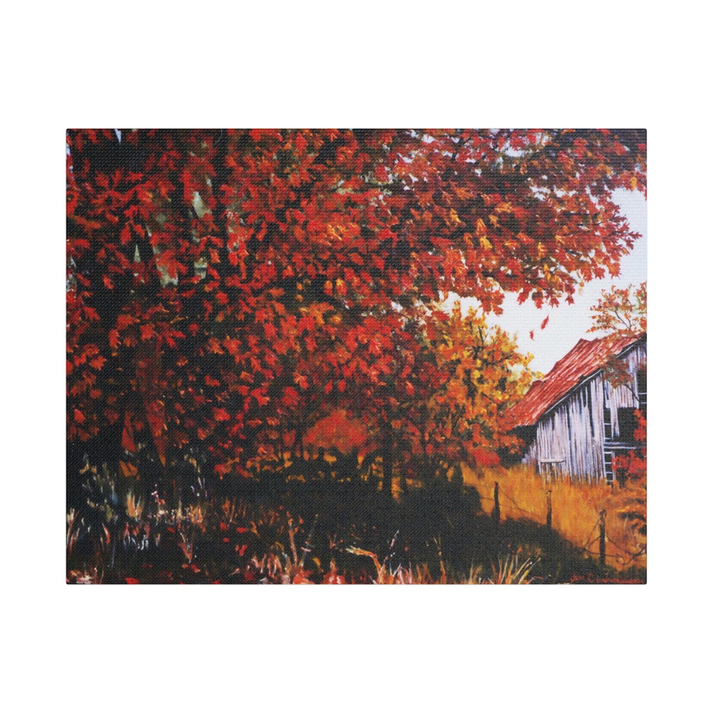 The Barn- Art- Gallery Wrapped- Satin Stretched Canvas Gallery Wraps - No Frame Needed