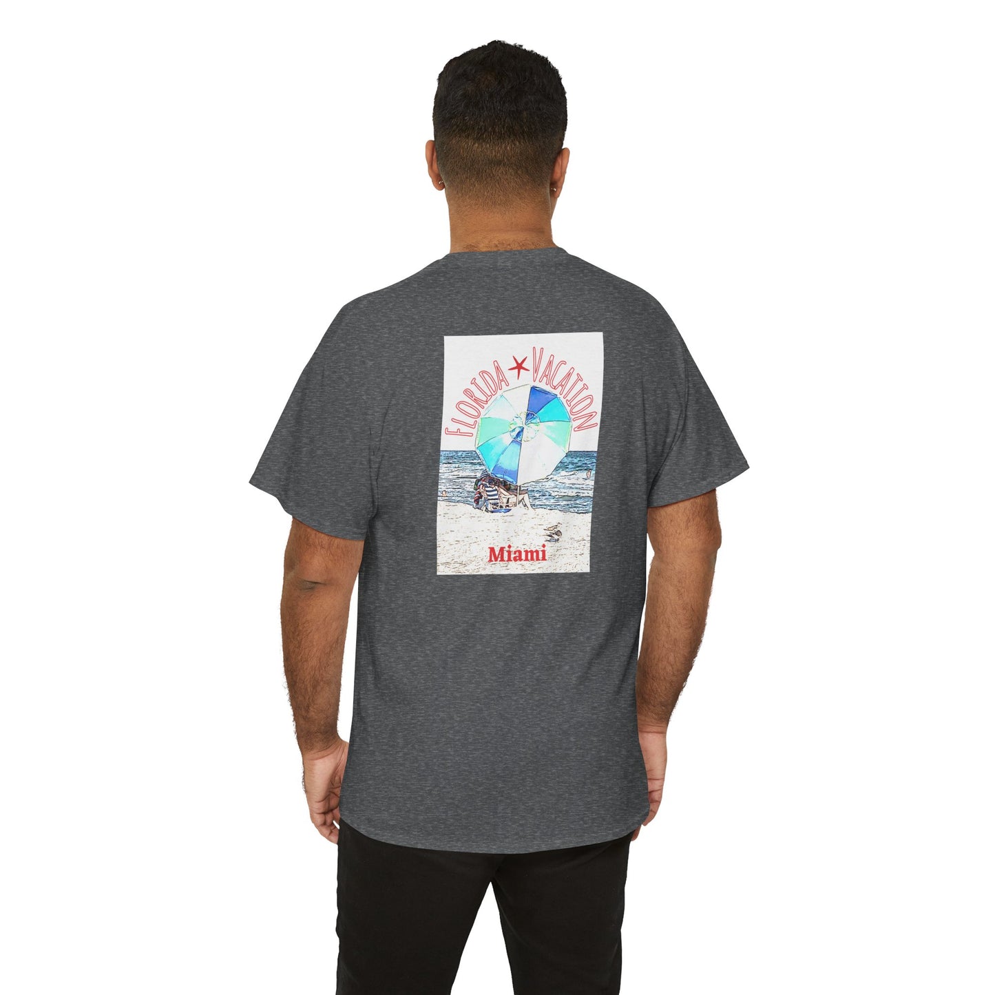 Florida Vacation Miami - Amazing Unisex Heavy Cotton Short Sleeve Tee Shirts!
