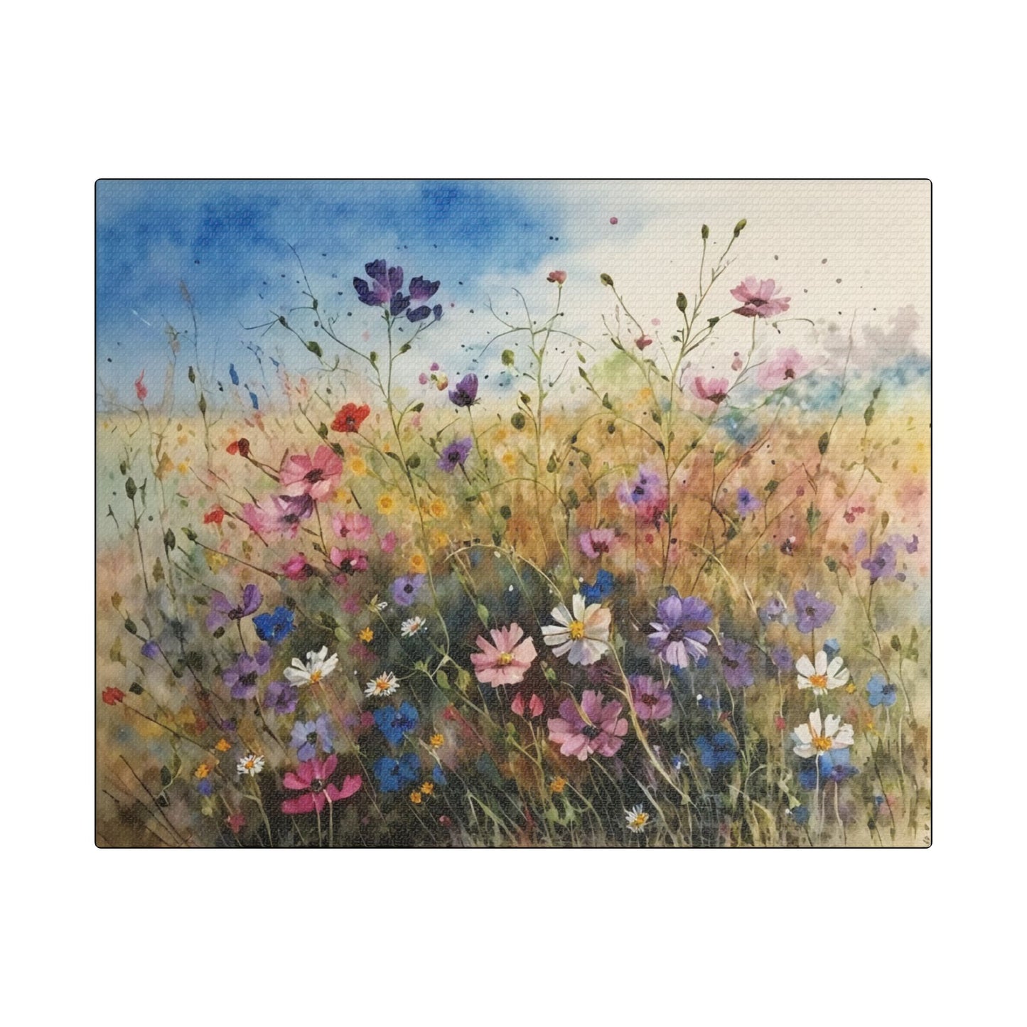 Wildflower Morning- Art- Gallery Wrapped- Satin Stretched Canvas Gallery Wraps - No Frame Needed