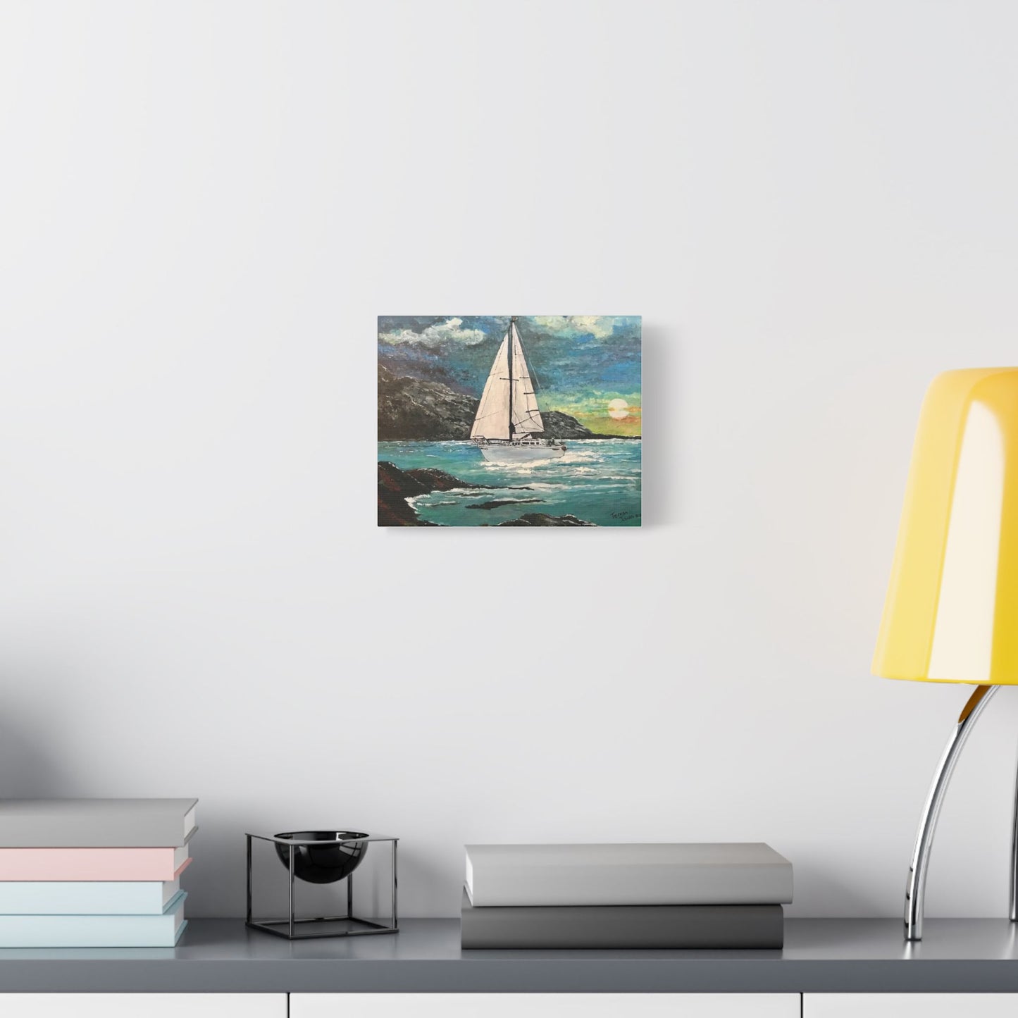 Tropical Sailing- Art- Gallery Wrapped- Satin Stretched Canvas Gallery Wraps - No Frame Needed