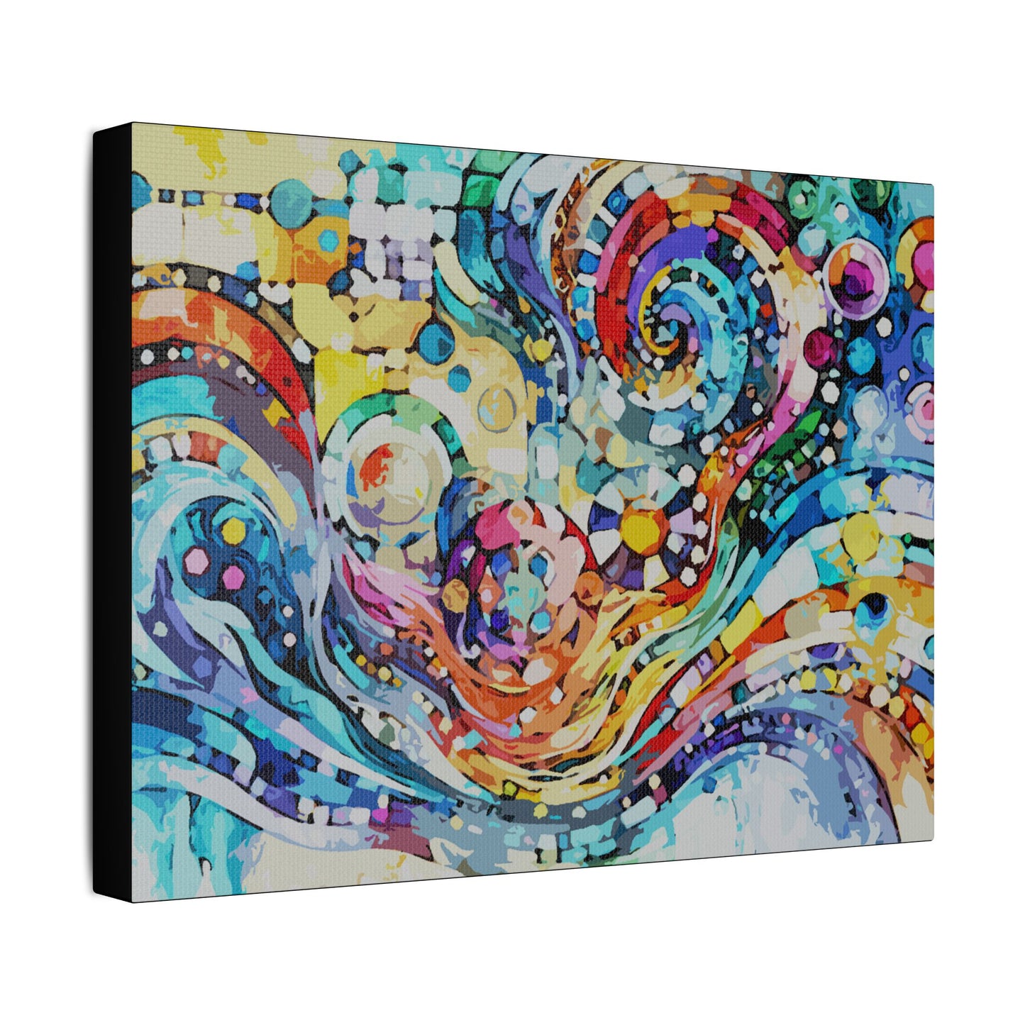 Rolling Waves- Art- Gallery Wrapped- Satin Stretched Canvas Gallery Wraps - No Frame Needed