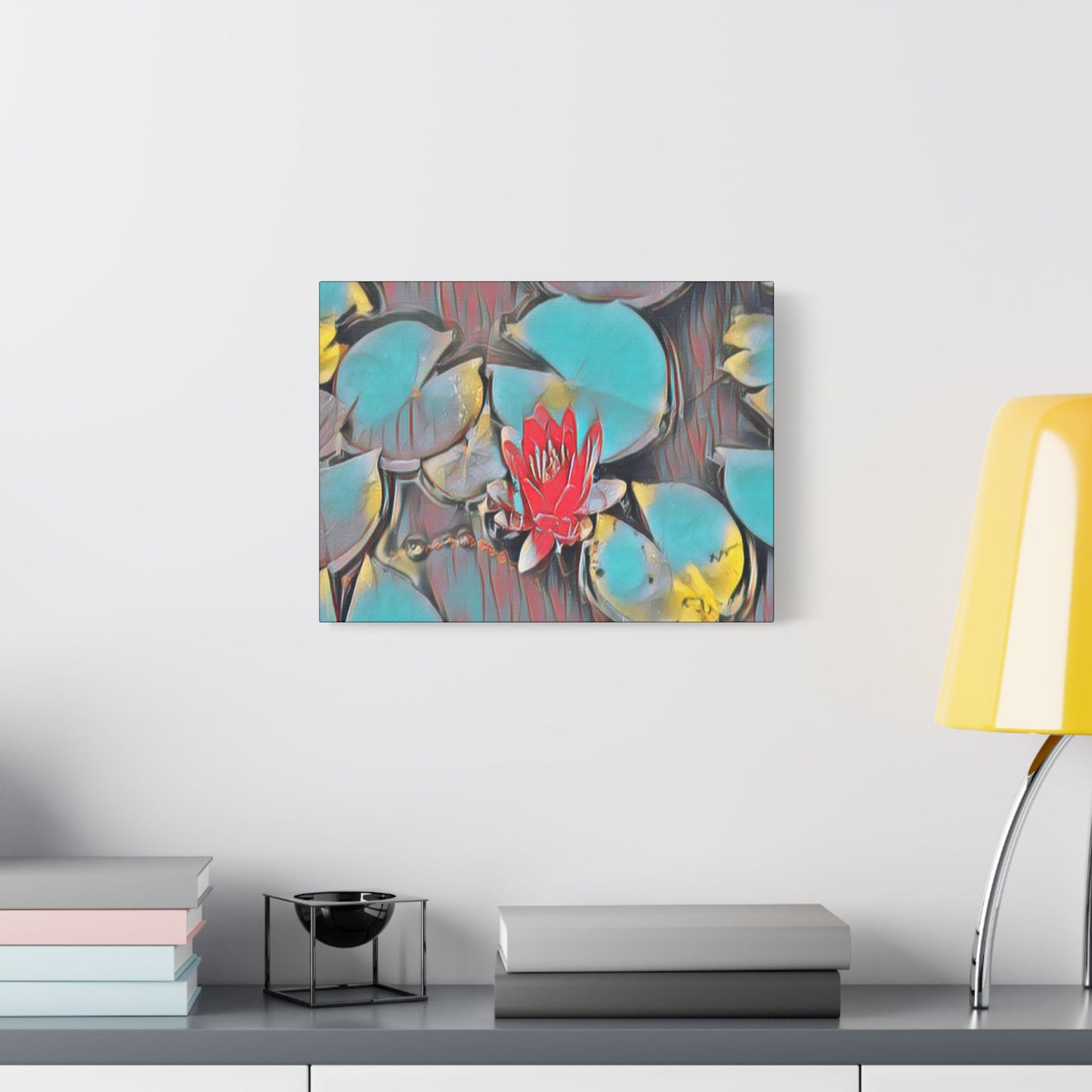 Water Lily Art- Gallery Wrapped- Satin Stretched Canvas Gallery Wraps - No Frame Needed