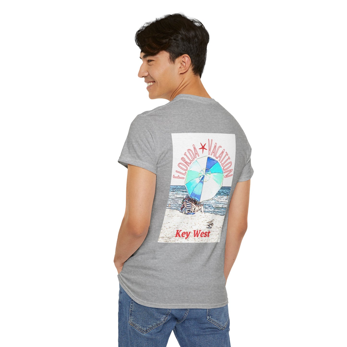 Florida Vacation Key West - Amazing Unisex Heavy Cotton Short Sleeve Tee Shirts!