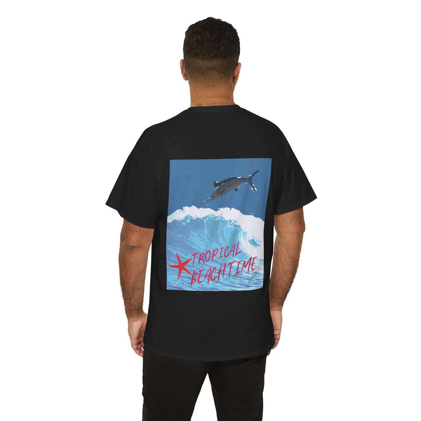 Tropical Beach Time - Amazing Unisex Heavy Cotton Tee