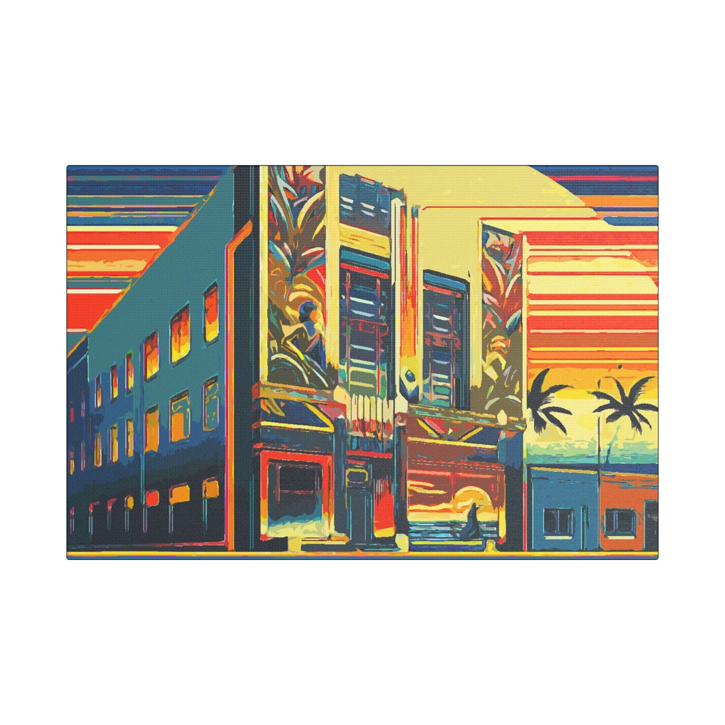 Art Deco Theatre- Art- Gallery Wrapped- Satin Stretched Canvas Gallery Wraps - No Frame Needed