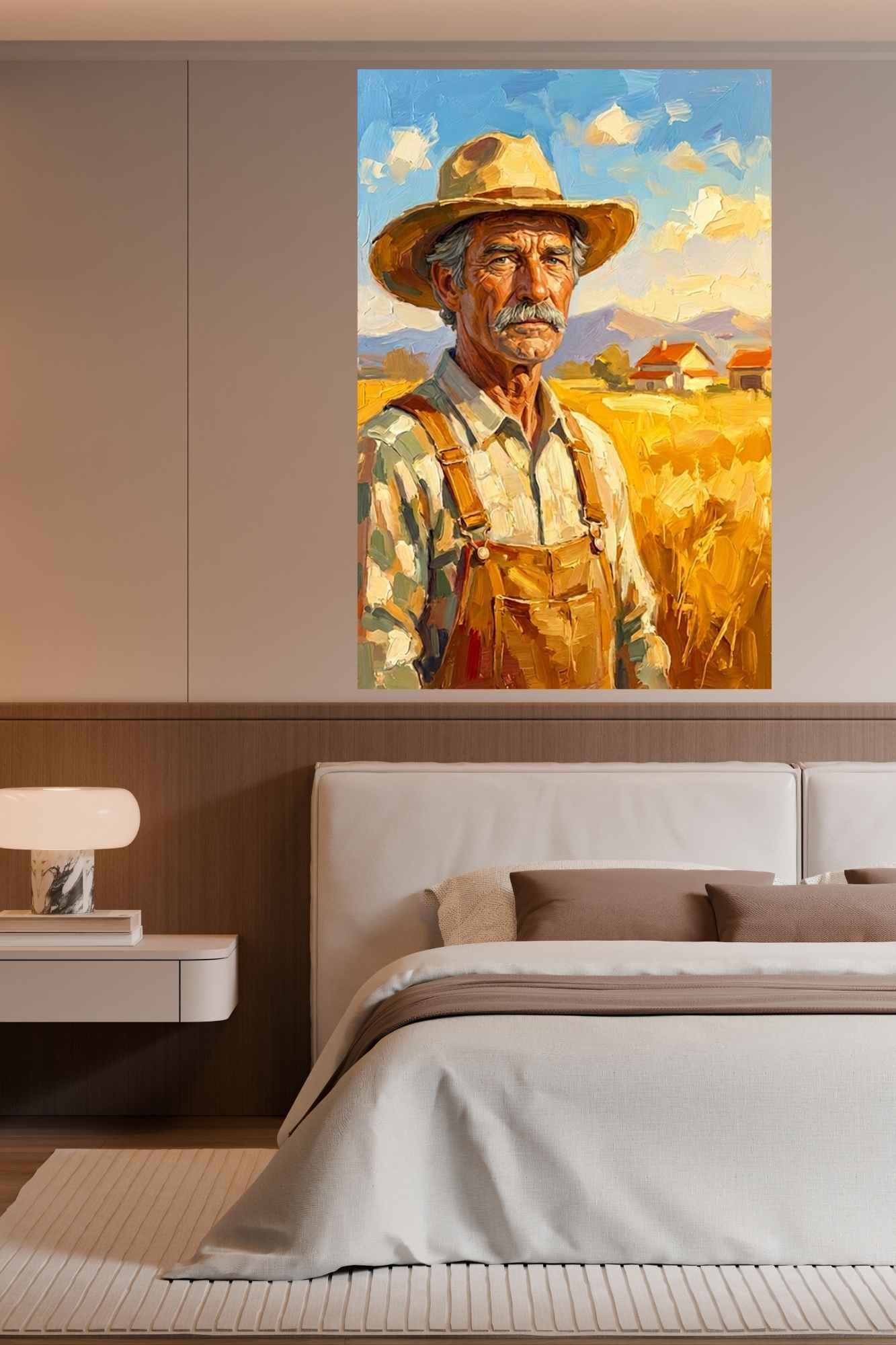 American Farmer| Farm Harvest Art| Giclee Paper- Wood- Metal- Canvas
