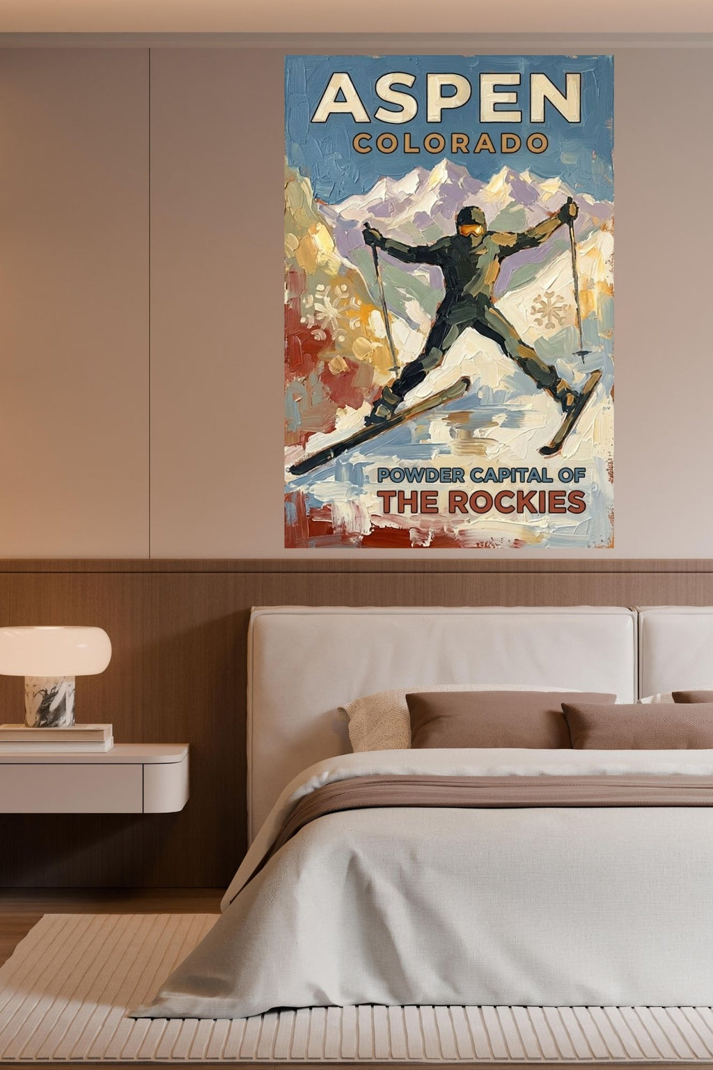 Aspen Colorado Powder Capital Of The Rockies| Snow Print| Giclee on Paper - Wood - Metal - Canvas