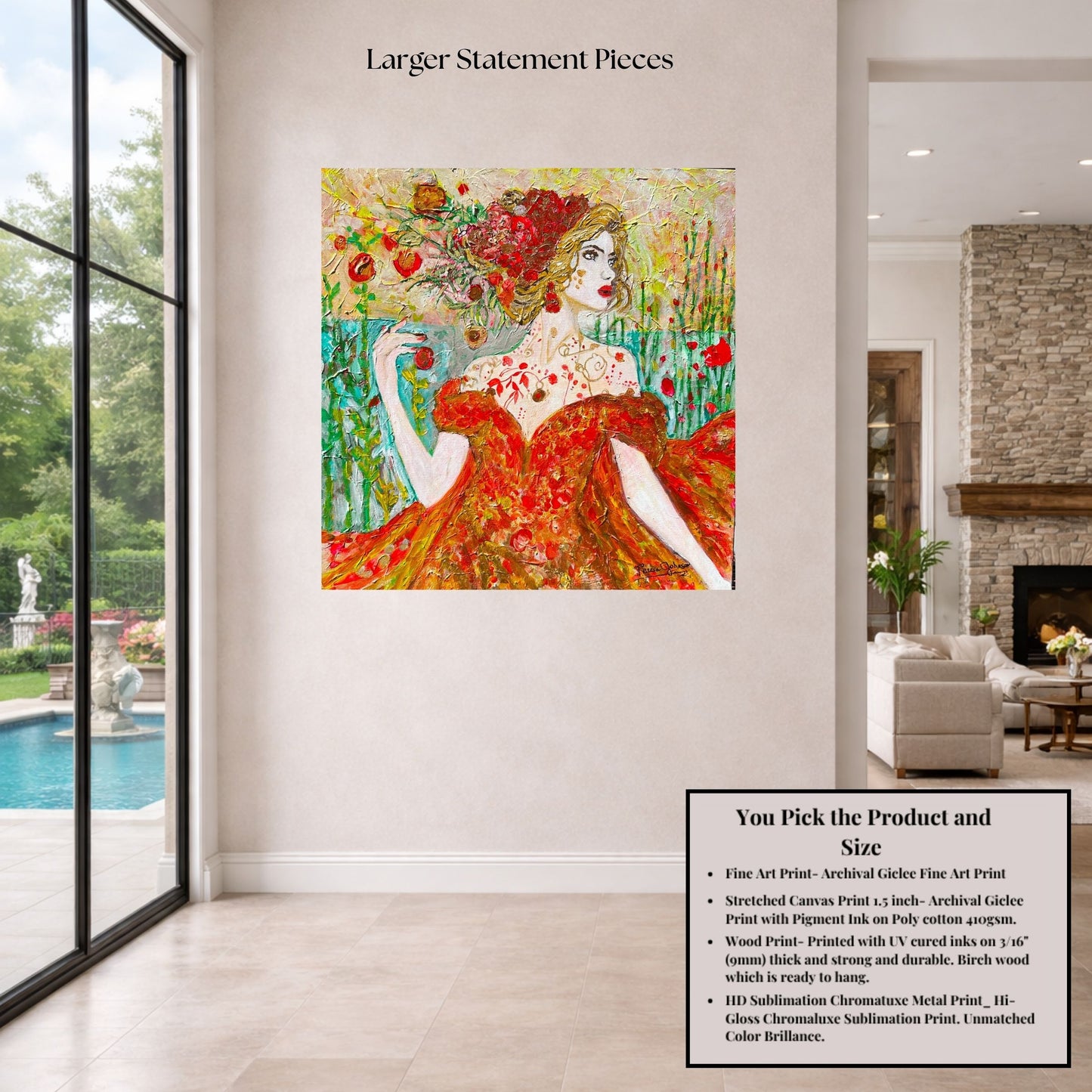 The Queen of Spring- Art Giclee Paper- Wood- Metal- Canvas