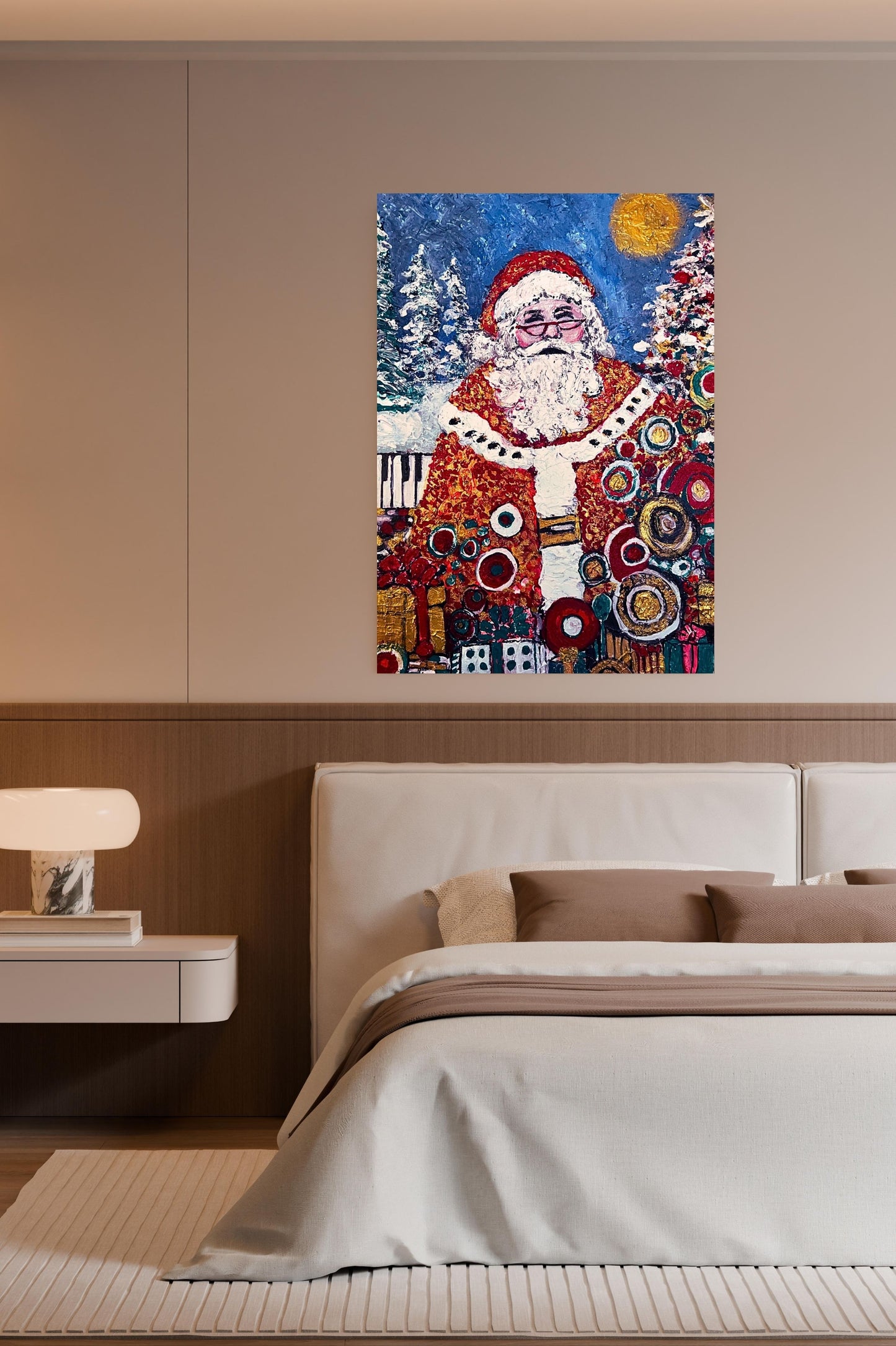 Santa's Magic | Vintage Style Christmas| Giclee Paper- Wood- Metal- Canvas