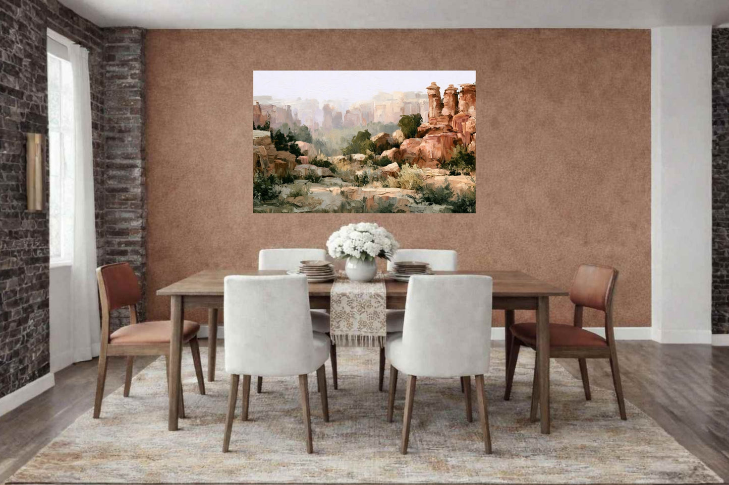 Utah Canyon Morning | Impressionist Desert Landscape Art | Giclee Paper • Wood • Metal • Canvas