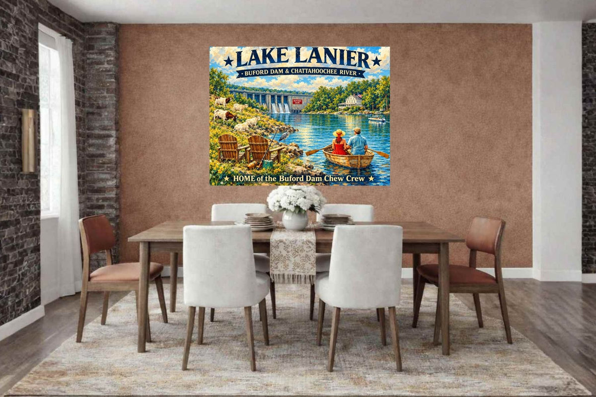 Lake Lanier Home of the Buford Chew Crew| Lake Living| Prints, Canvas, Wood, or Metal Art