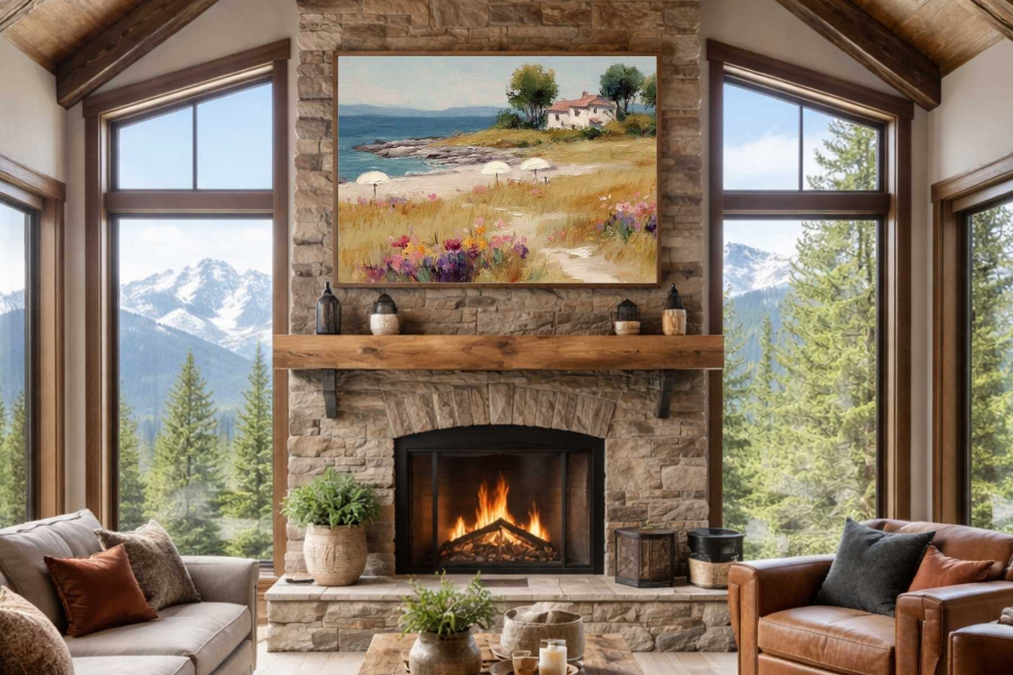 Private Paradise| Tropical Print| Coastal Beach| Giclee on Canvas, Wood, Metal, Fine Art Paper
