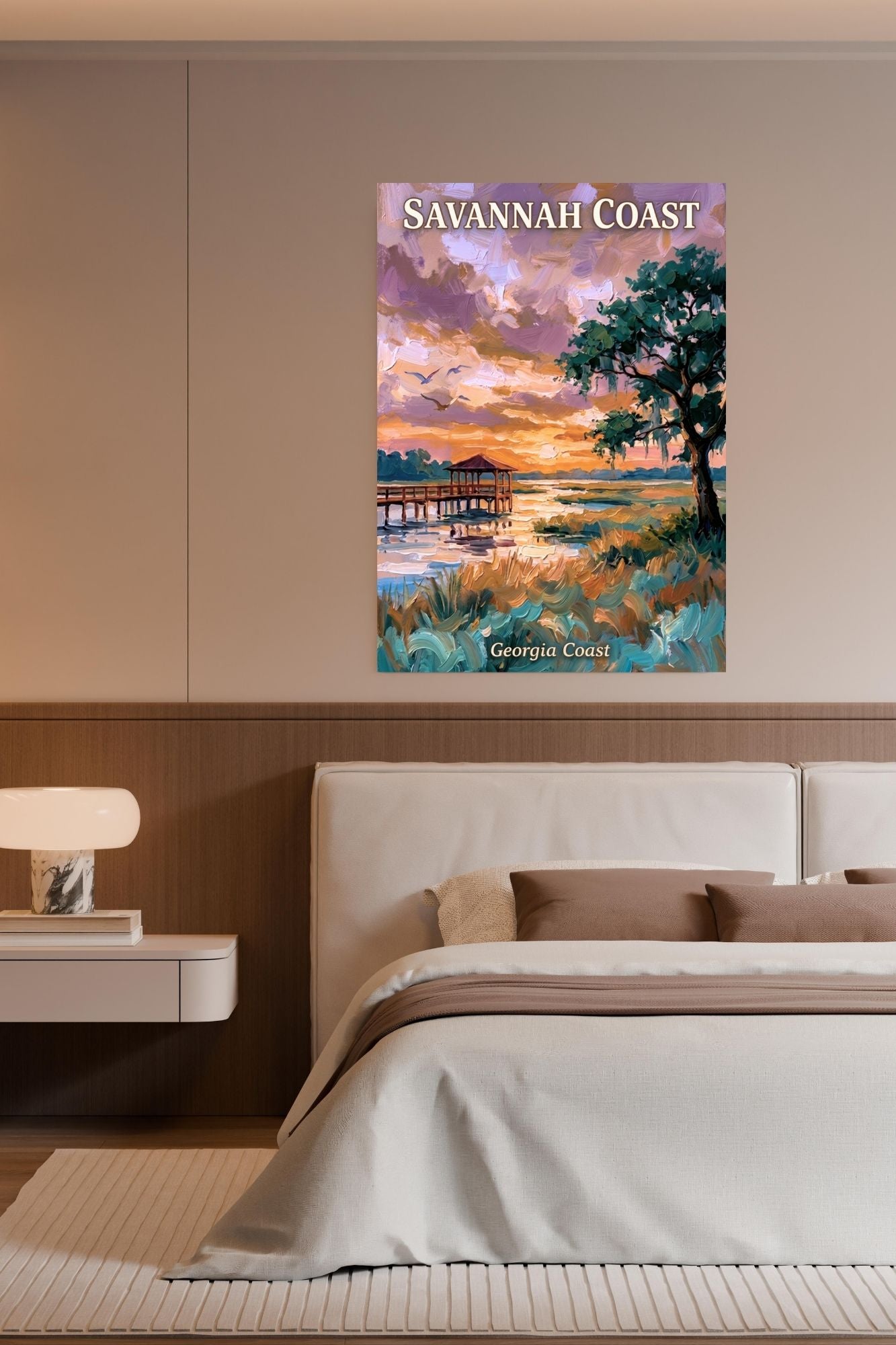 Savannah Coast At Sunset| Georgia Print| Lowlands Art| Giclee Paper- Wood- Metal- Canvas