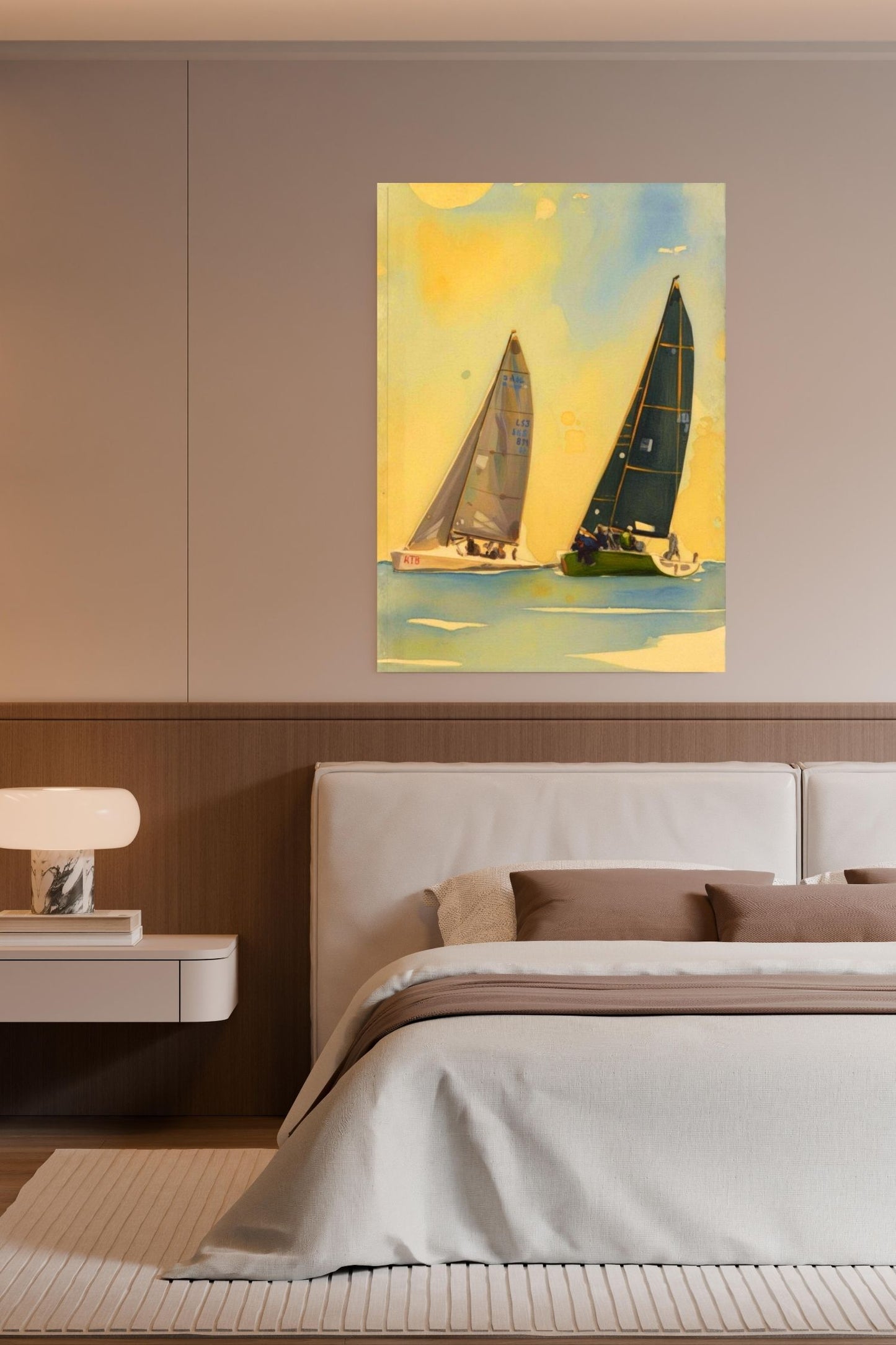 Sailing Days| Water Sports Art| Art Giclee Paper- Wood- Metal- Canvas