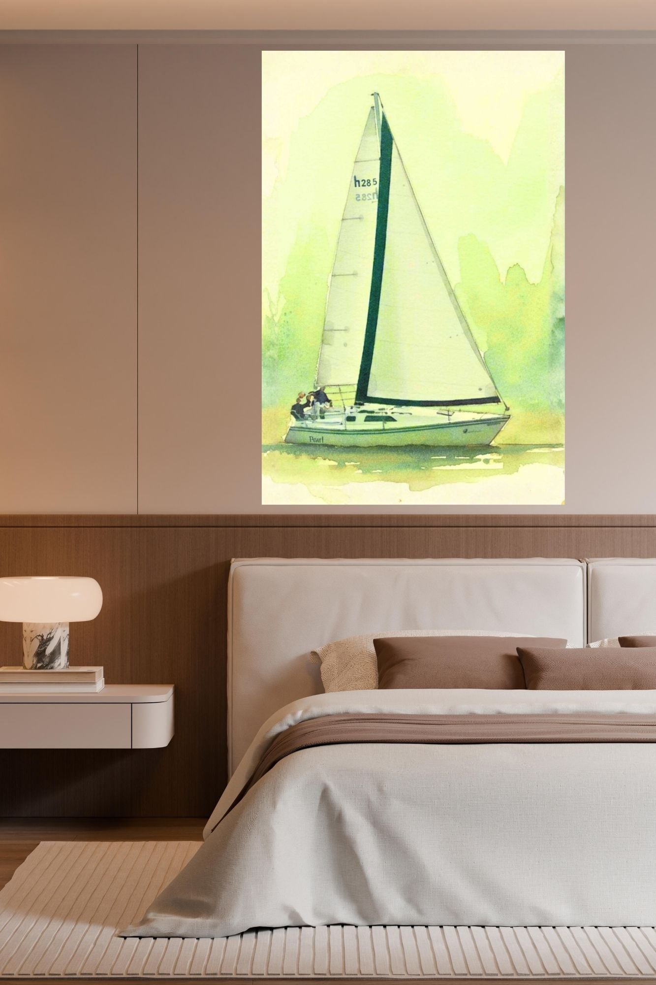 Sailing Boat Race| Water Sports Art| Giclee Paper- Wood- Metal- Canvas