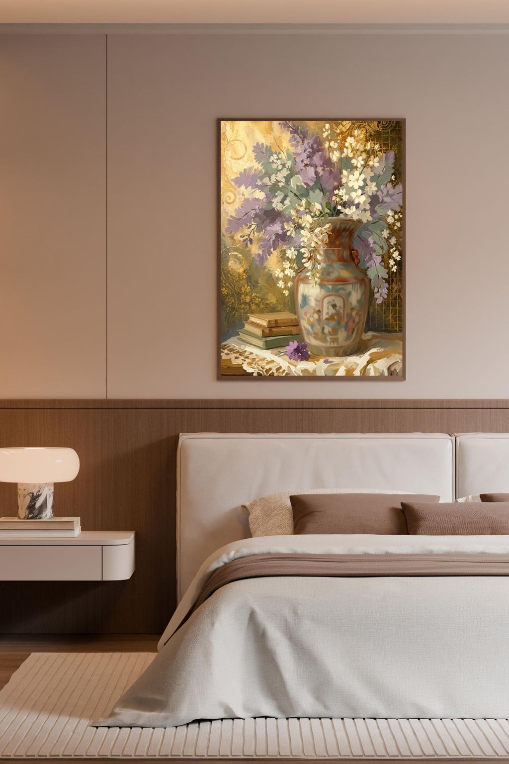 Heirloom Garden Blooms | Elegant Floral Print| Still Life with Oriental Vase | Cottage Garden Wall Art | Giclée Paper • Canvas • Wood • Metal