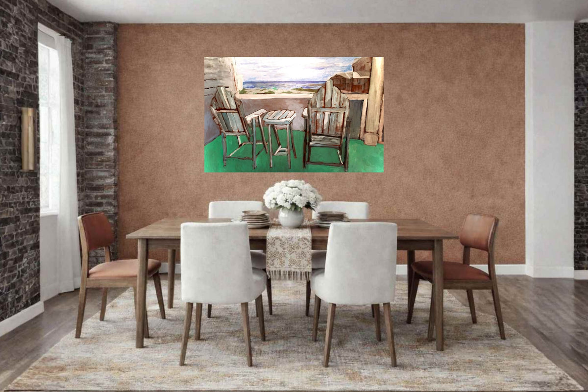 Back Porch Dreaming| Tropical Beach Art| Life in Tropical Area| Giclee Paper- Wood- Metal- Canvas