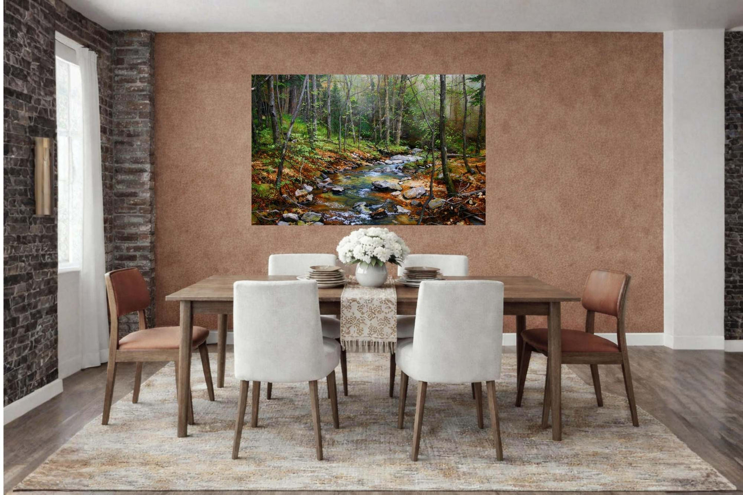 Peaceful Woodland Stream | Impressionist Print| Forest Creek Landscape | Nature Wall Art