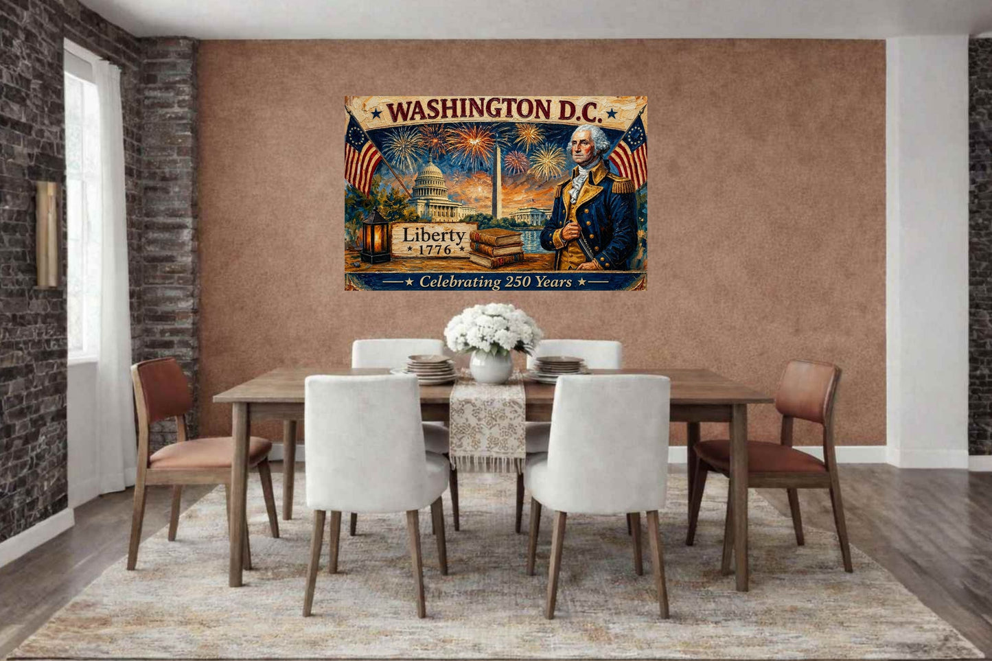 Washington DC- Celebrating 250 Years of Liberty| Patriotic Print| Fireworks Art| Prints, Canvas, Wood, or Metal Art