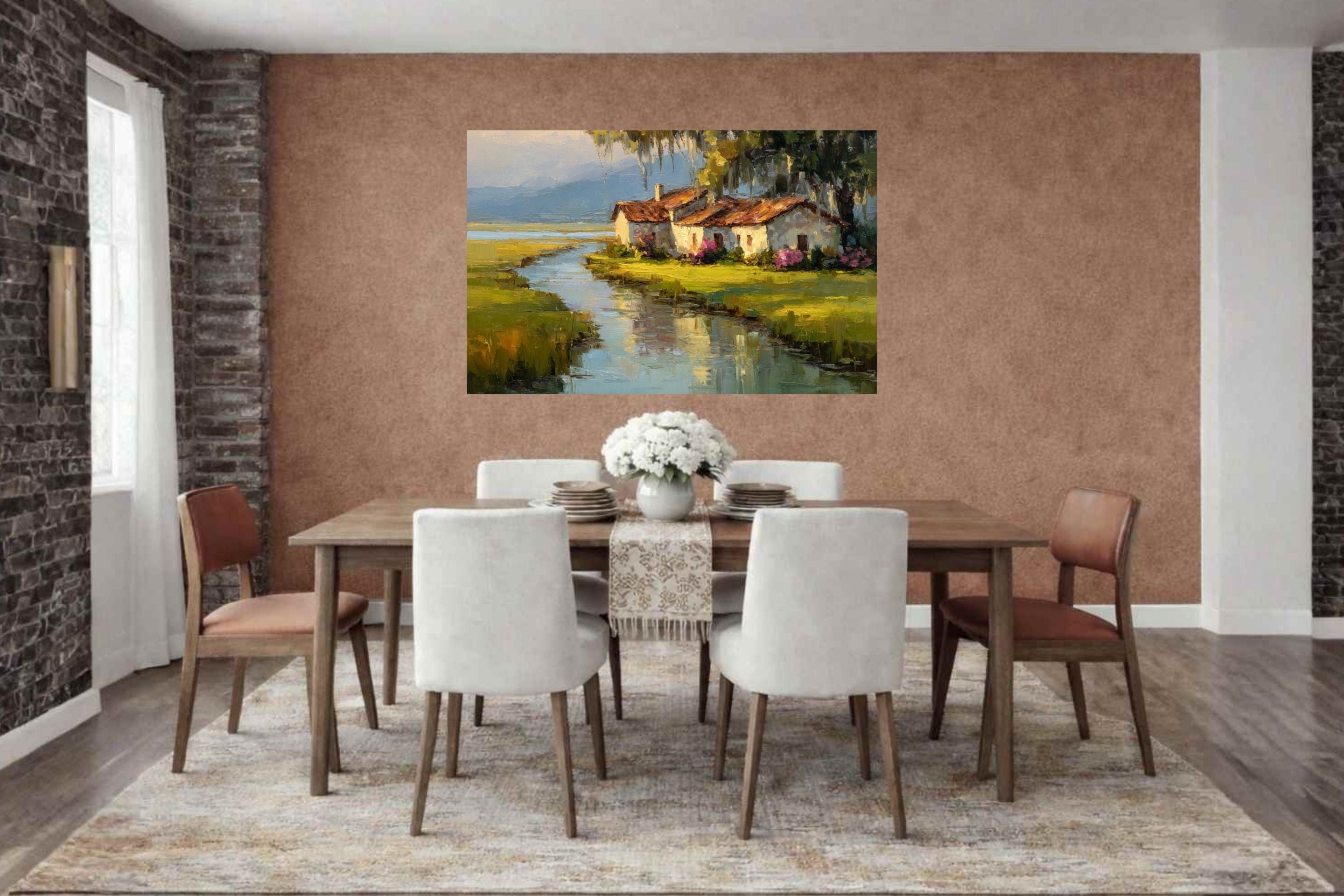 Spanish Moss Cottage |Impressionist Print| Lowcountry Marsh Print| Southern Coastal Wall Art| Giclée on Canvas, Wood, Metal & Fine Art Paper
