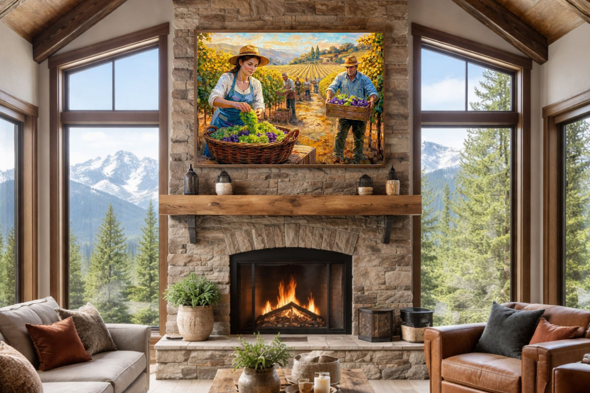 French Vineyard Harvest | Wine Country Art | Giclée Paper • Canvas • Birch Wood • Metal Panels