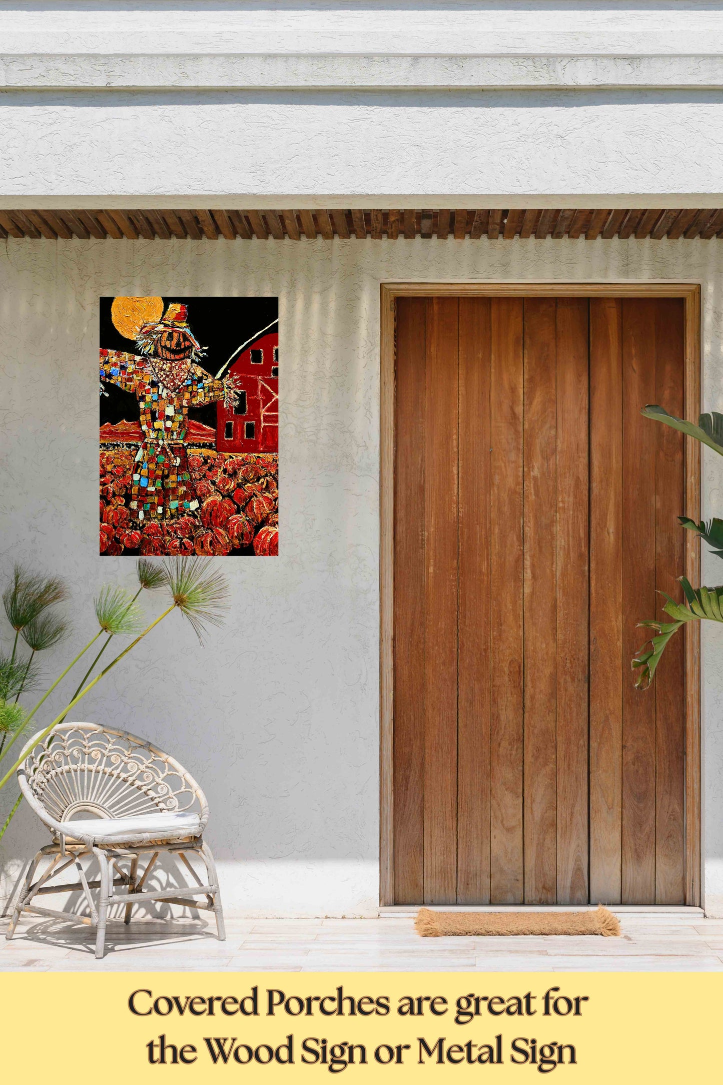 Scary Scarecrow- Farm| Autumn Art| Halloween Pumpkins| Giclee Paper- Wood- Metal- Canvas