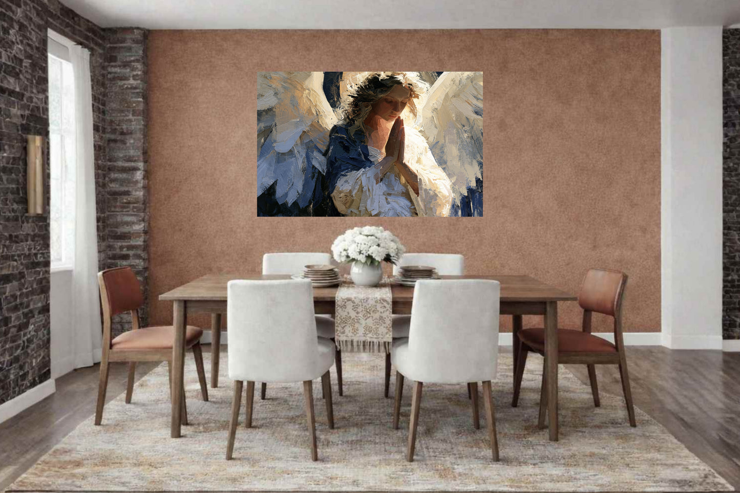 The Prayer Of An Angel | Praying Angel Art | Christian Wall Decor | Inspirational Faith Art