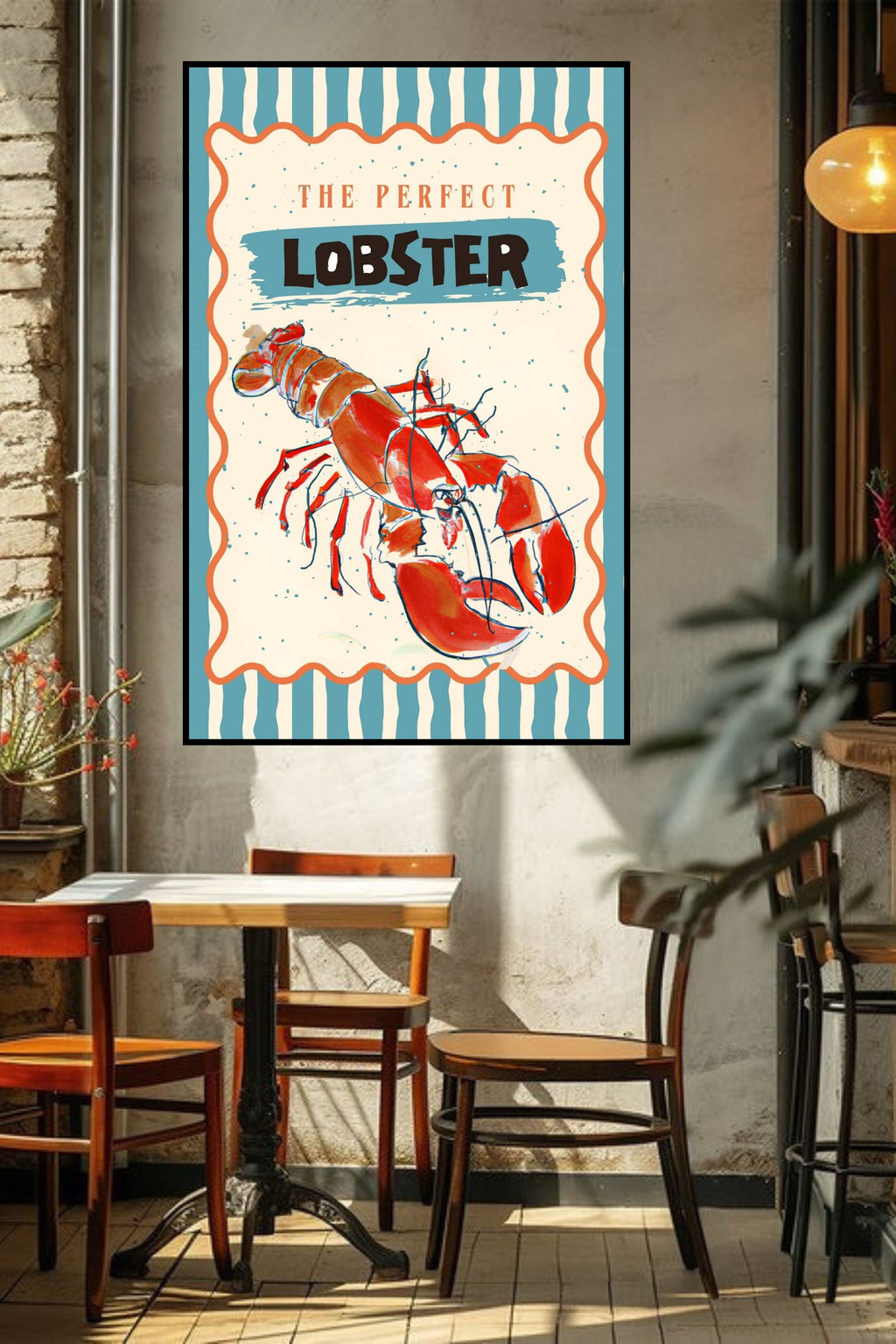 Perfect Lobster, Coastal Food, Maine, Prints, Canvas, Wood, or Metal Art