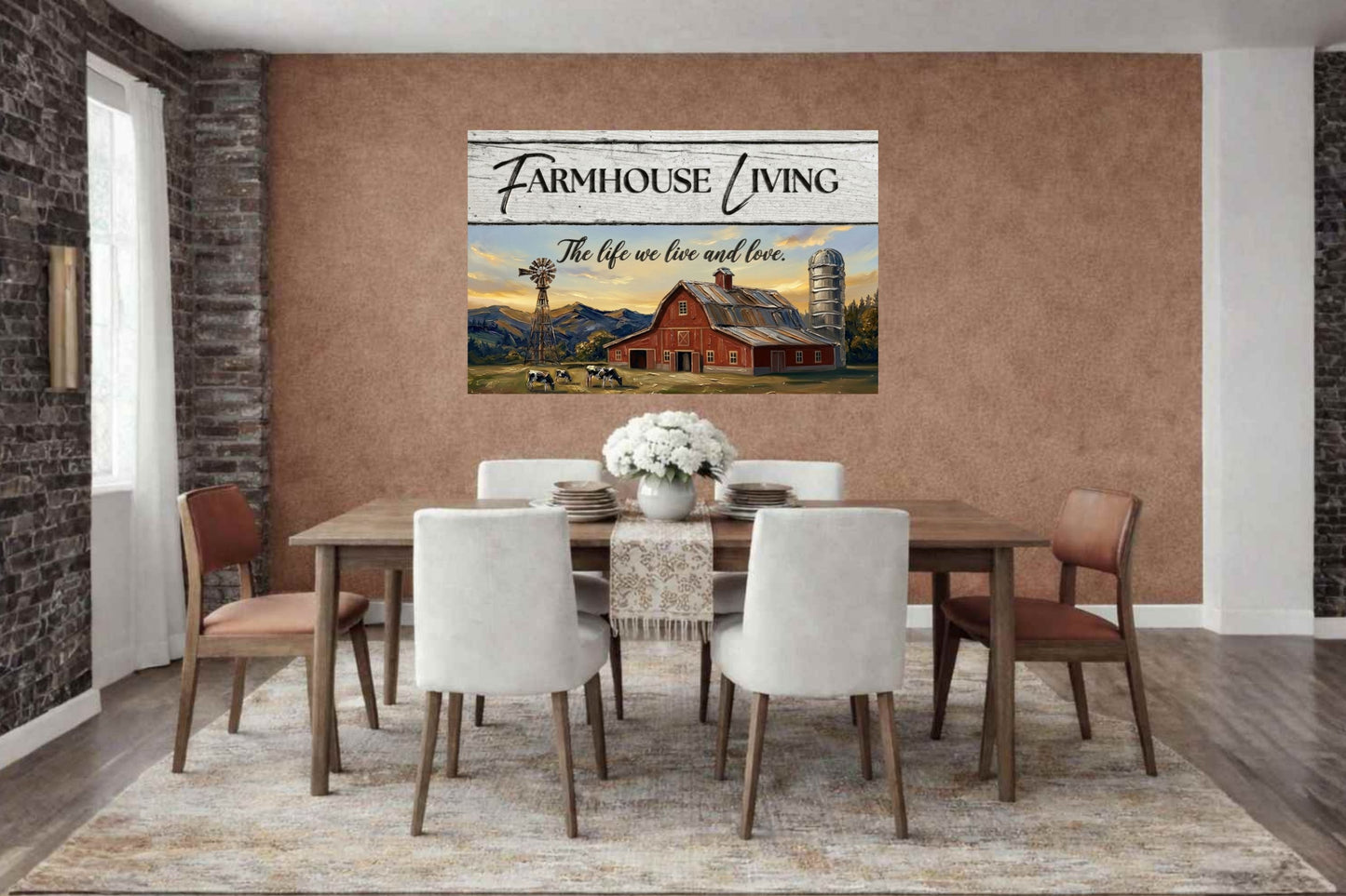 Farmhouse Living| The Life We Love And Live| Prints on Paper- Canvas- Wood- Metal  Panels