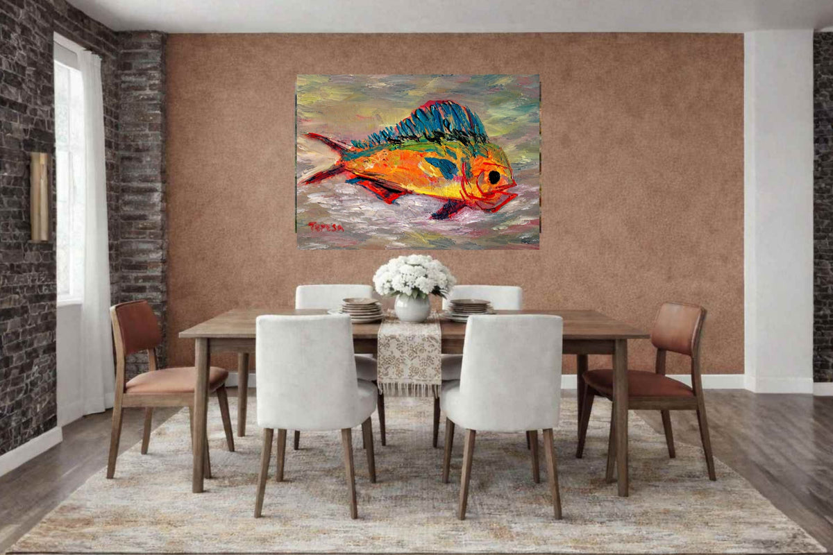 The Fish That Got Away. Ocean Art Giclee Paper- Wood- Metal- Canvas