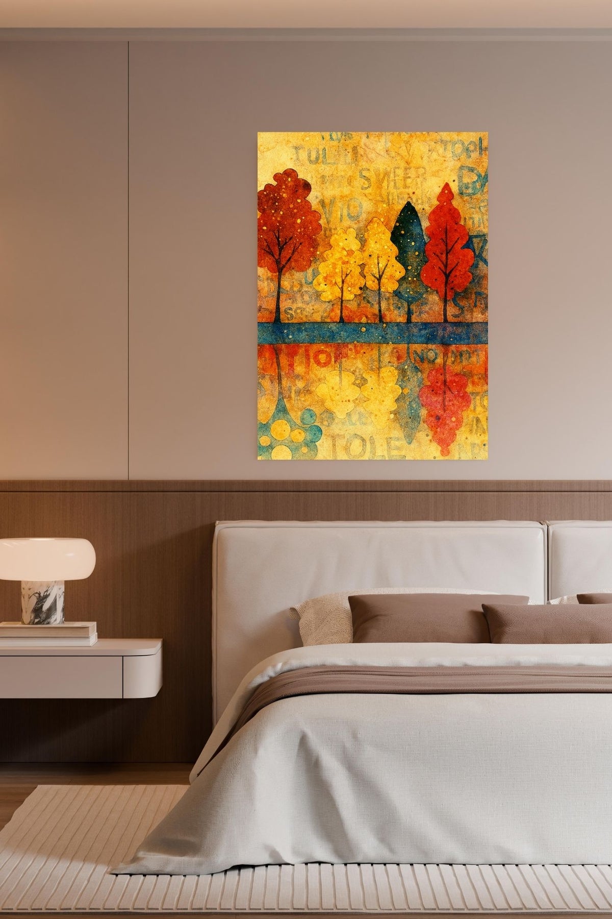 Autumn Rhythm | Mid Century Modern Fall Trees | Abstract Autumn Art | Giclée Paper • Wood • Metal • Canvas
