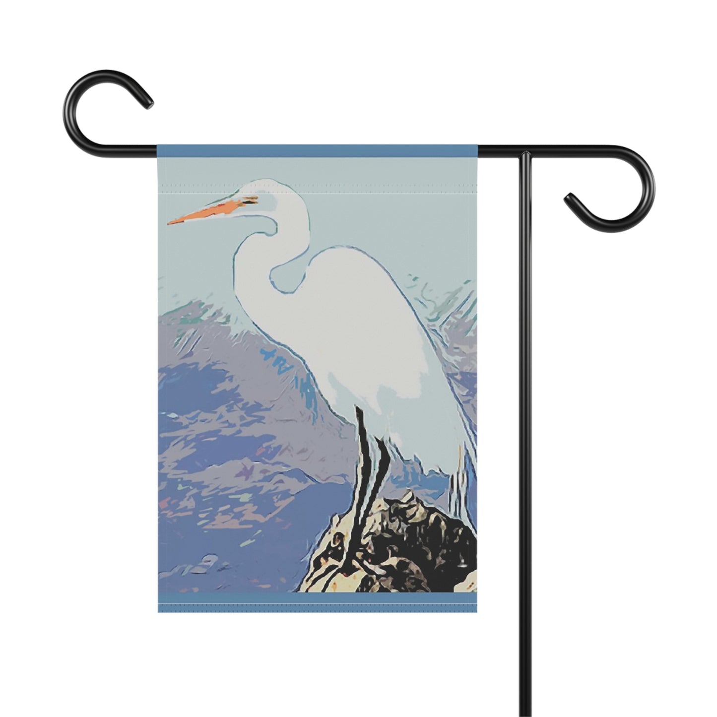 White Heron. Garden & House Banner