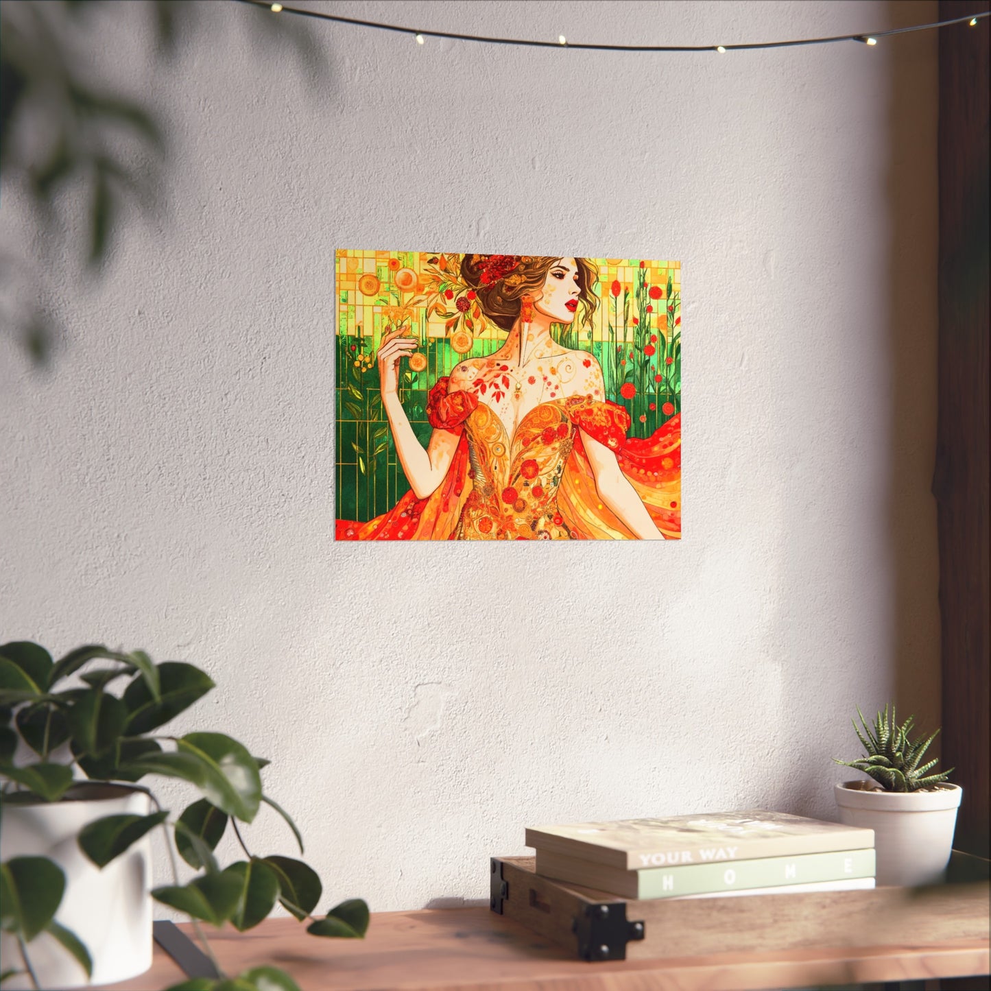 Autumn Queen Art- Giclée Technique Fine Art Posters- No Frame