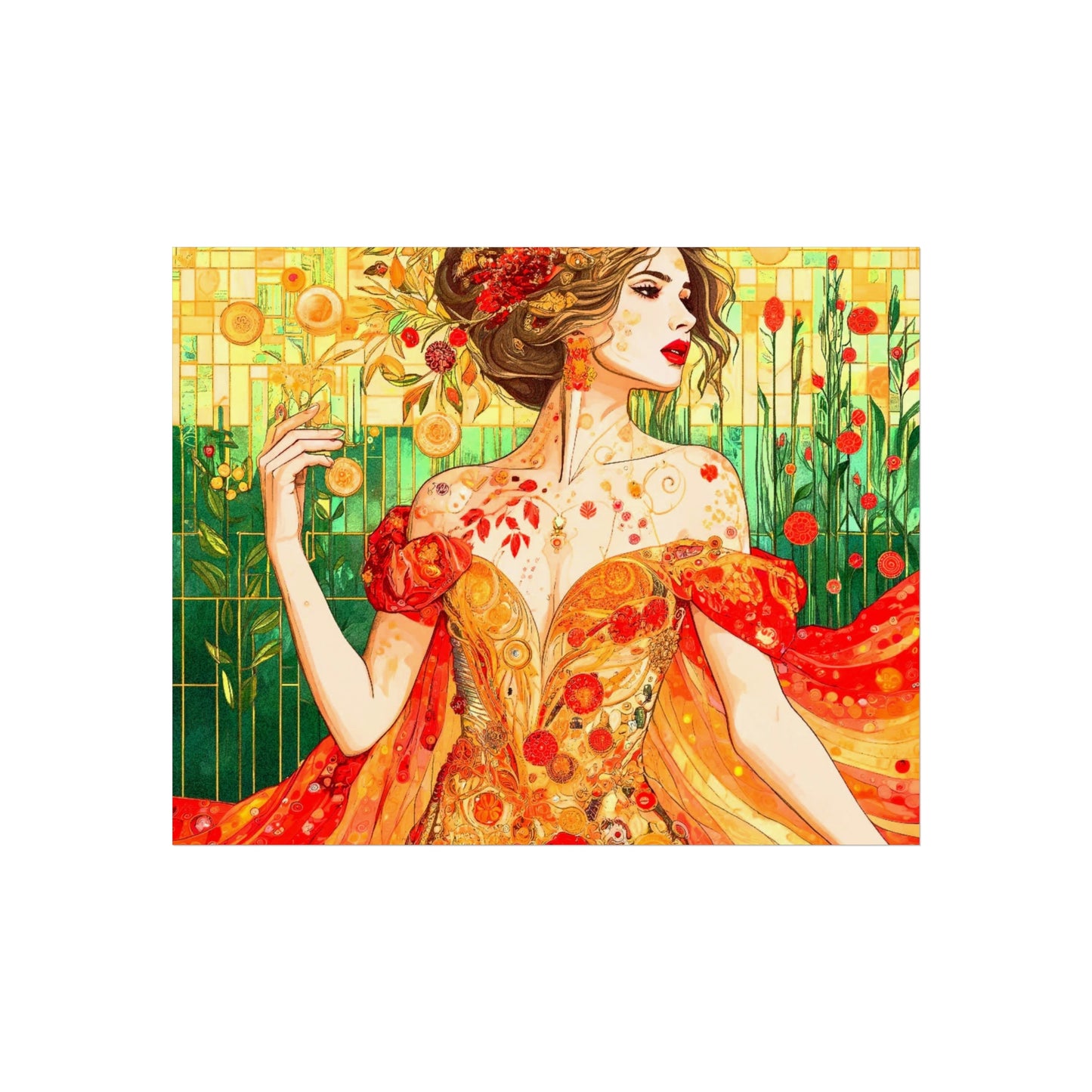 Autumn Queen Art- Giclée Technique Fine Art Posters- No Frame