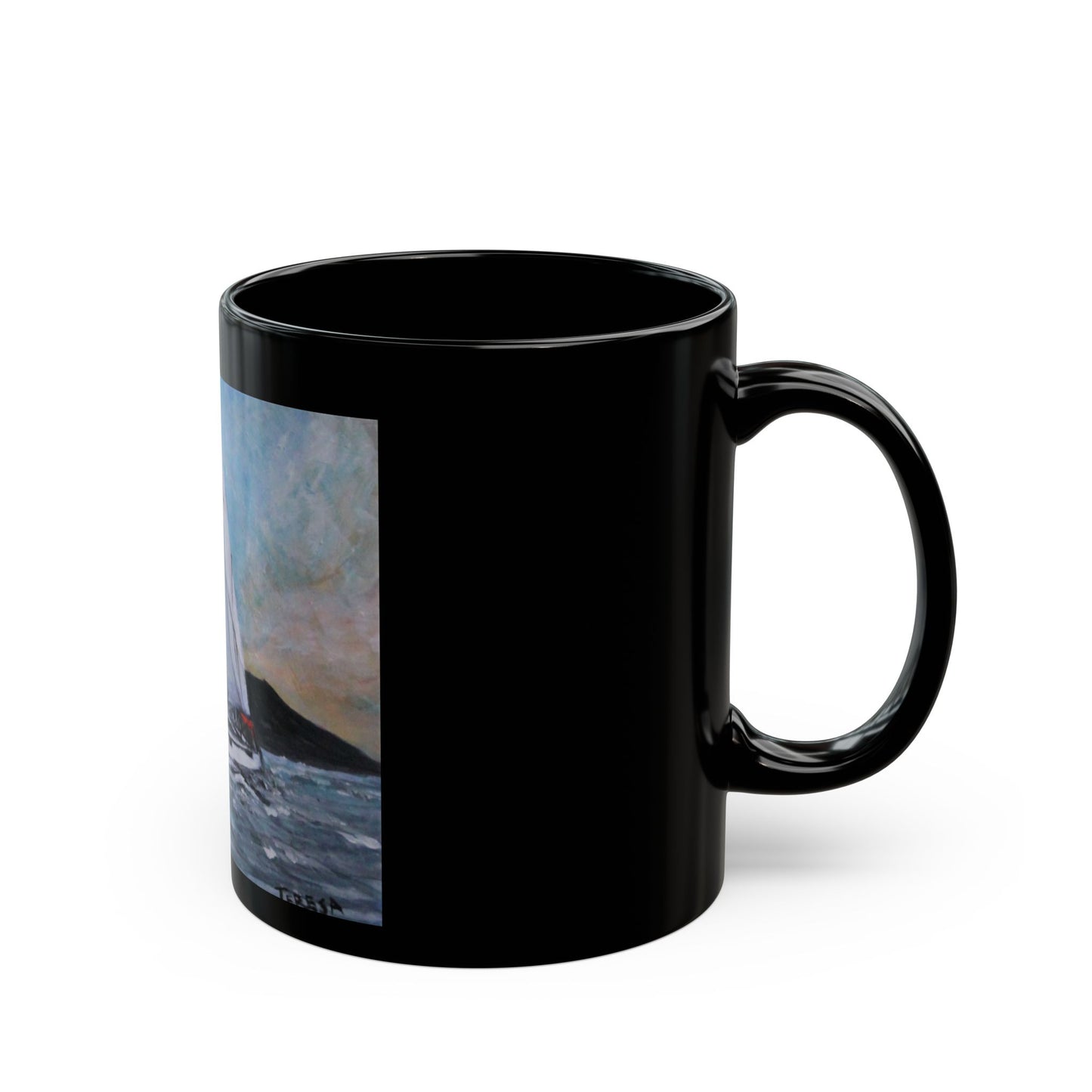 Smoothly Sailing- 11 oz or 15 oz Ceramic Black Mugs