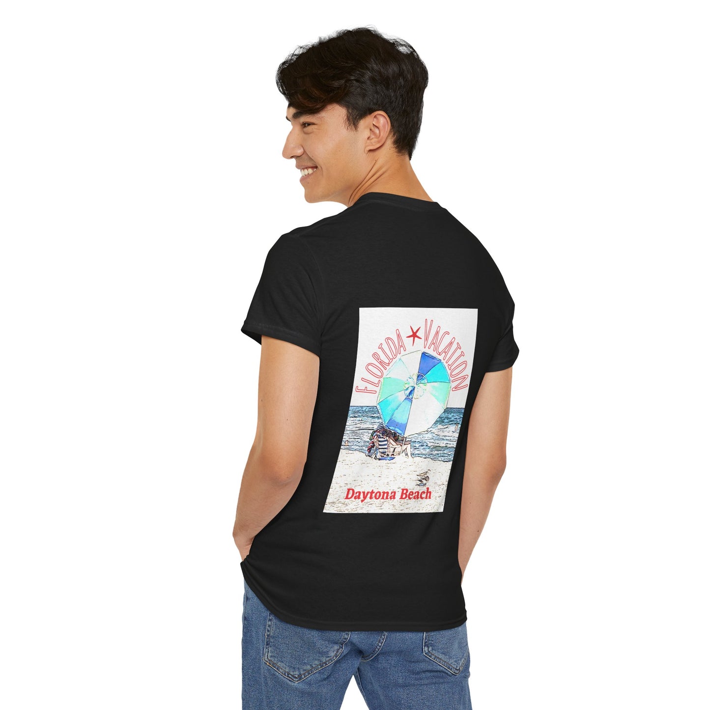 Florida Vacation Daytona Beach - Amazing Quality Unisex Heavy Cotton Short Sleeve Tee Shirts!