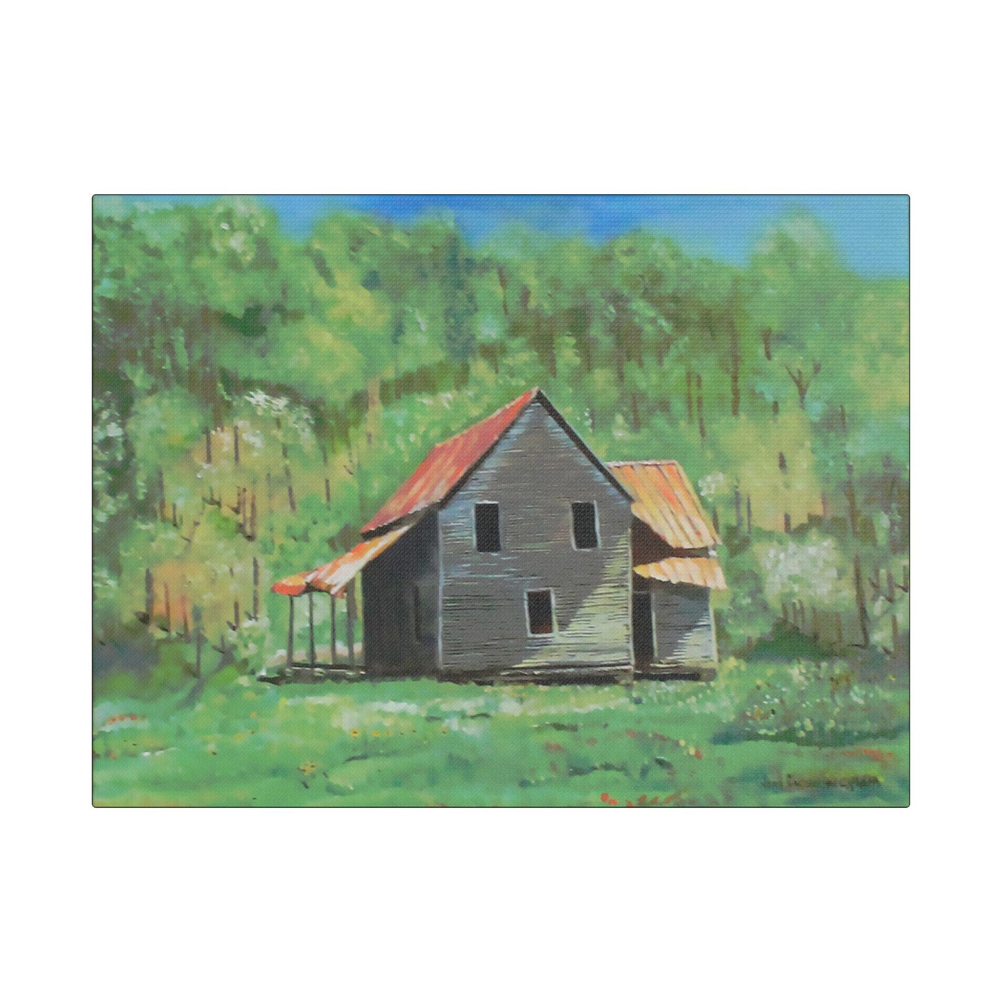 The Homeplace- Art- Gallery Wrapped- Satin Stretched Canvas Gallery Wraps - No Frame Needed