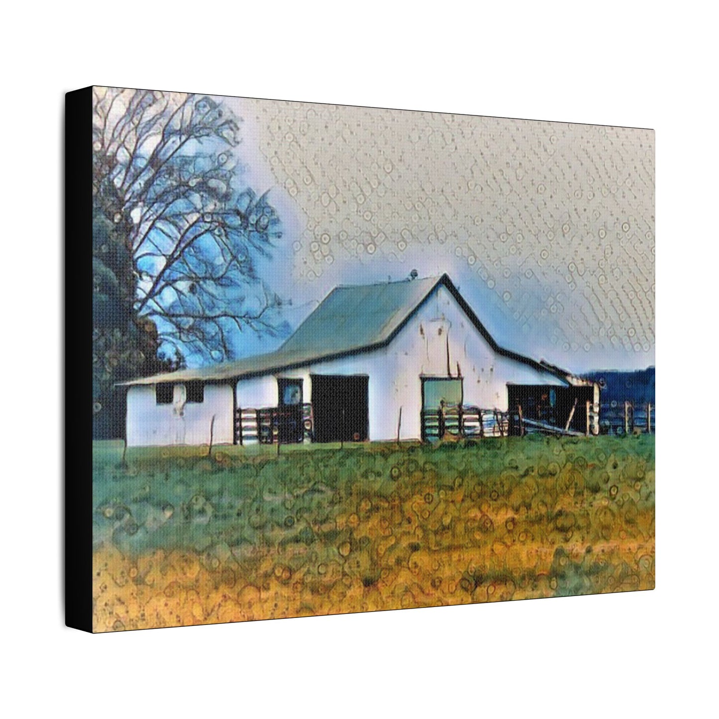 June Barn - Art- Gallery Wrapped- Satin Stretched Canvas Gallery Wraps - No Frame Needed