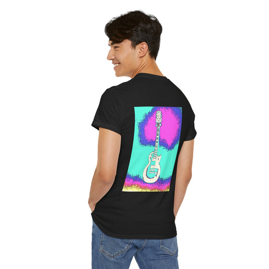 Psychedelic Guitar- Amazing Unisex Heavy Cotton Short Sleeve Tee Shirts!