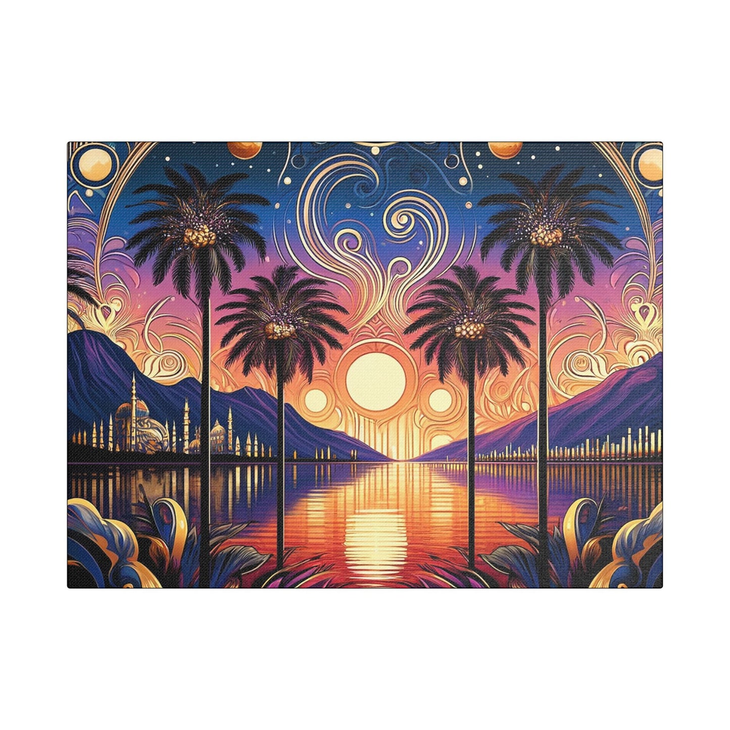 Tropical Dream- Art- Gallery Wrapped- Satin Stretched Canvas Gallery Wraps - No Frame Needed