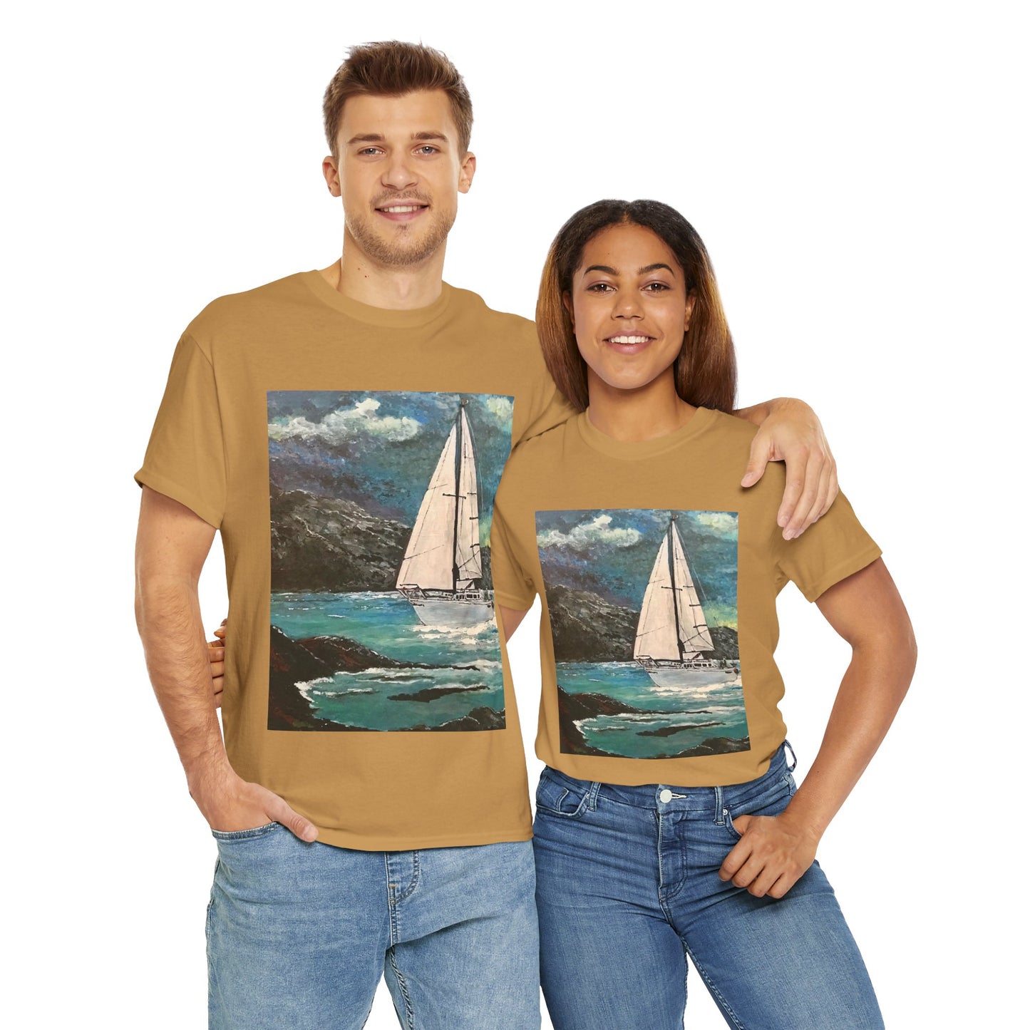 Tropical Sailing - Amazing Unisex Heavy Cotton Short Sleeve Tee Shirts!