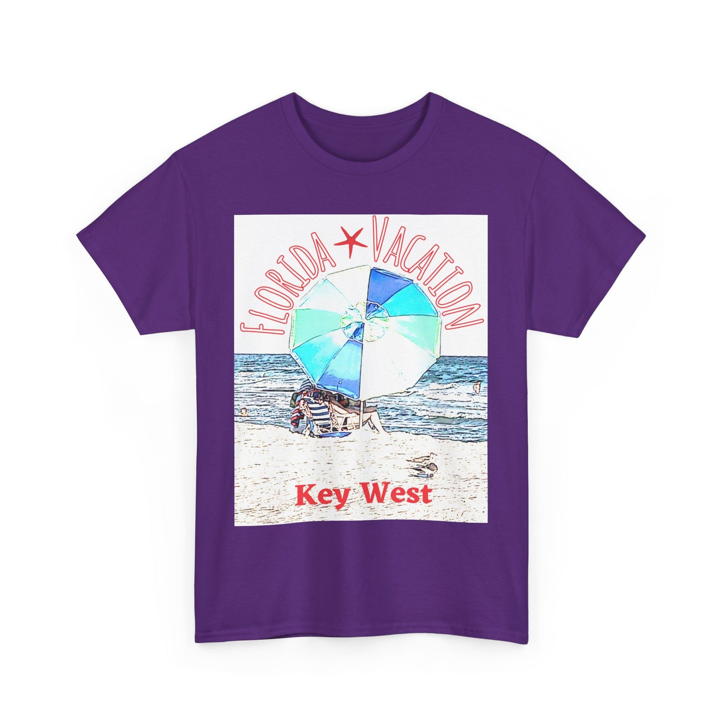 Florida Vacation Key West - Amazing Unisex Heavy Cotton Tee