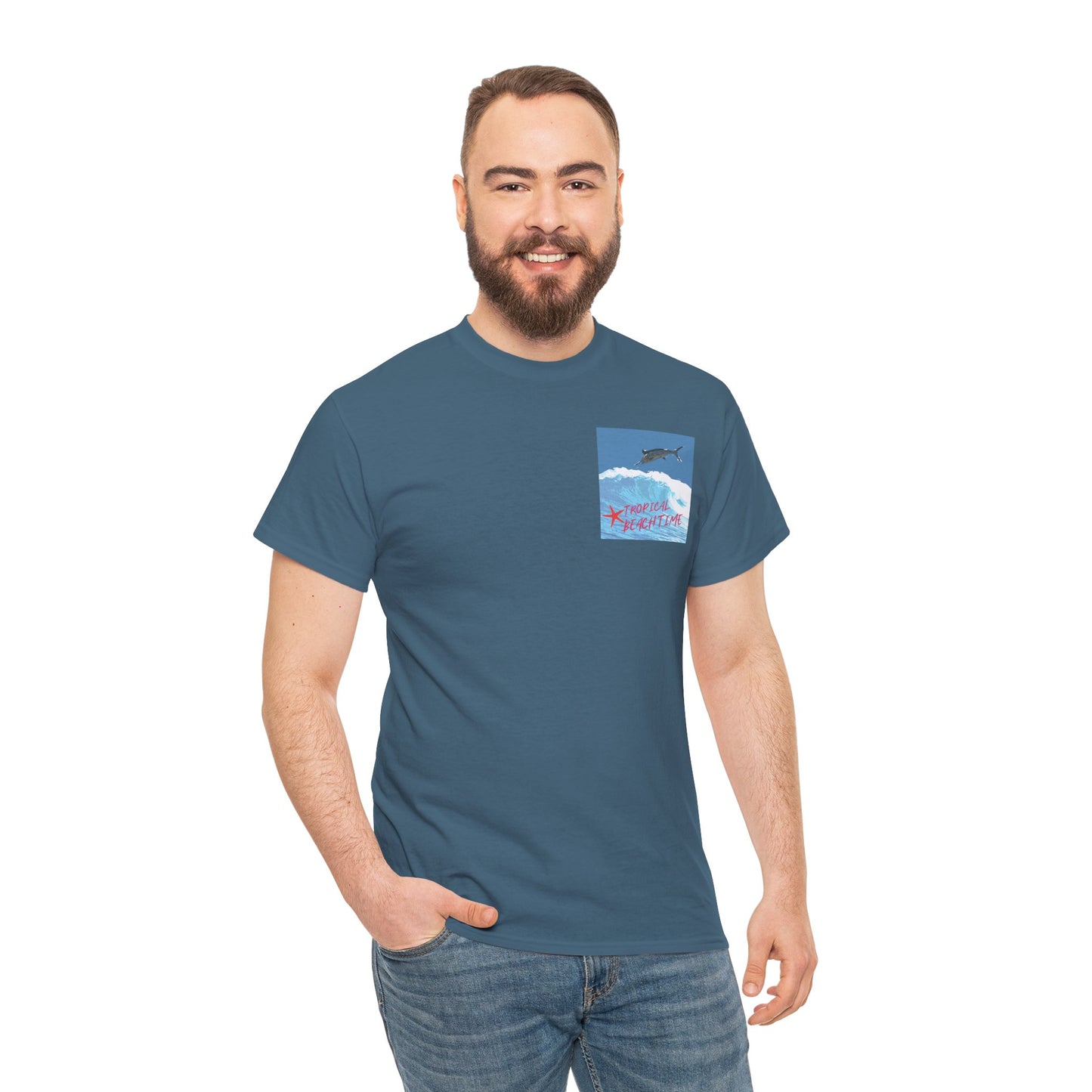Tropical Beach Time - Amazing Unisex Heavy Cotton Tee