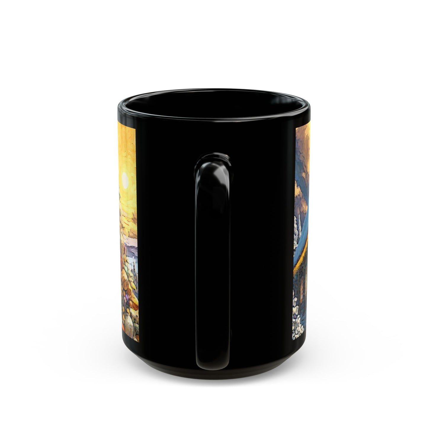 Christmas Magic - 11 oz or 15 oz Ceramic Black Mugs
