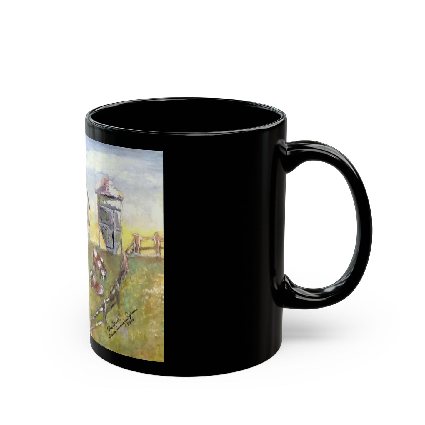 The Shack - 11 oz or 15 oz Ceramic Black Mugs