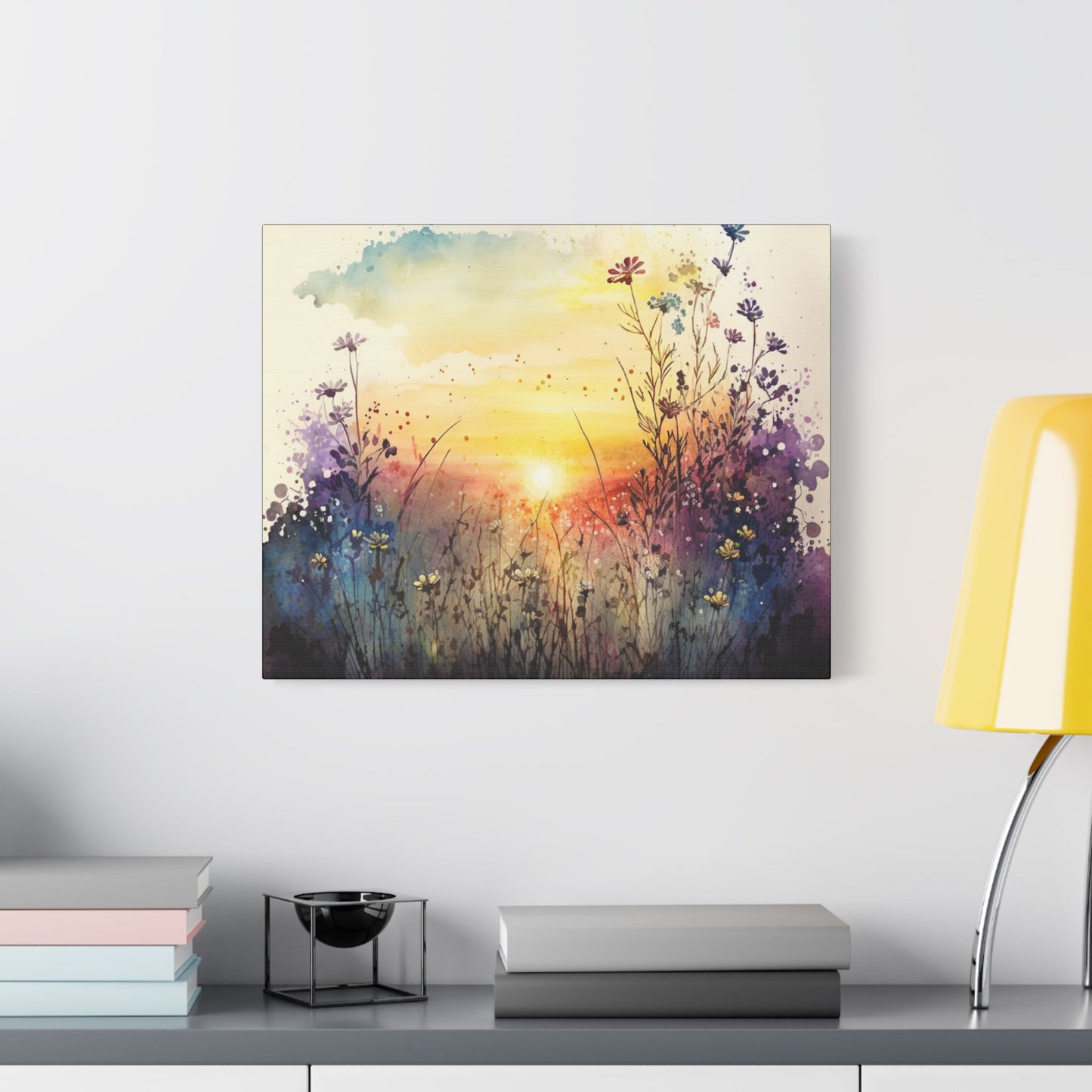 Wildflower Morning- Art- Gallery Wrapped- Satin Stretched Canvas Gallery Wraps - No Frame Needed