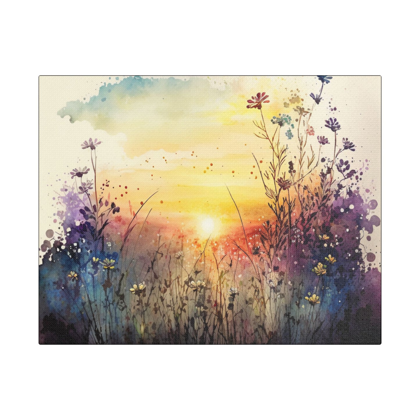 Wildflower Morning- Art- Gallery Wrapped- Satin Stretched Canvas Gallery Wraps - No Frame Needed