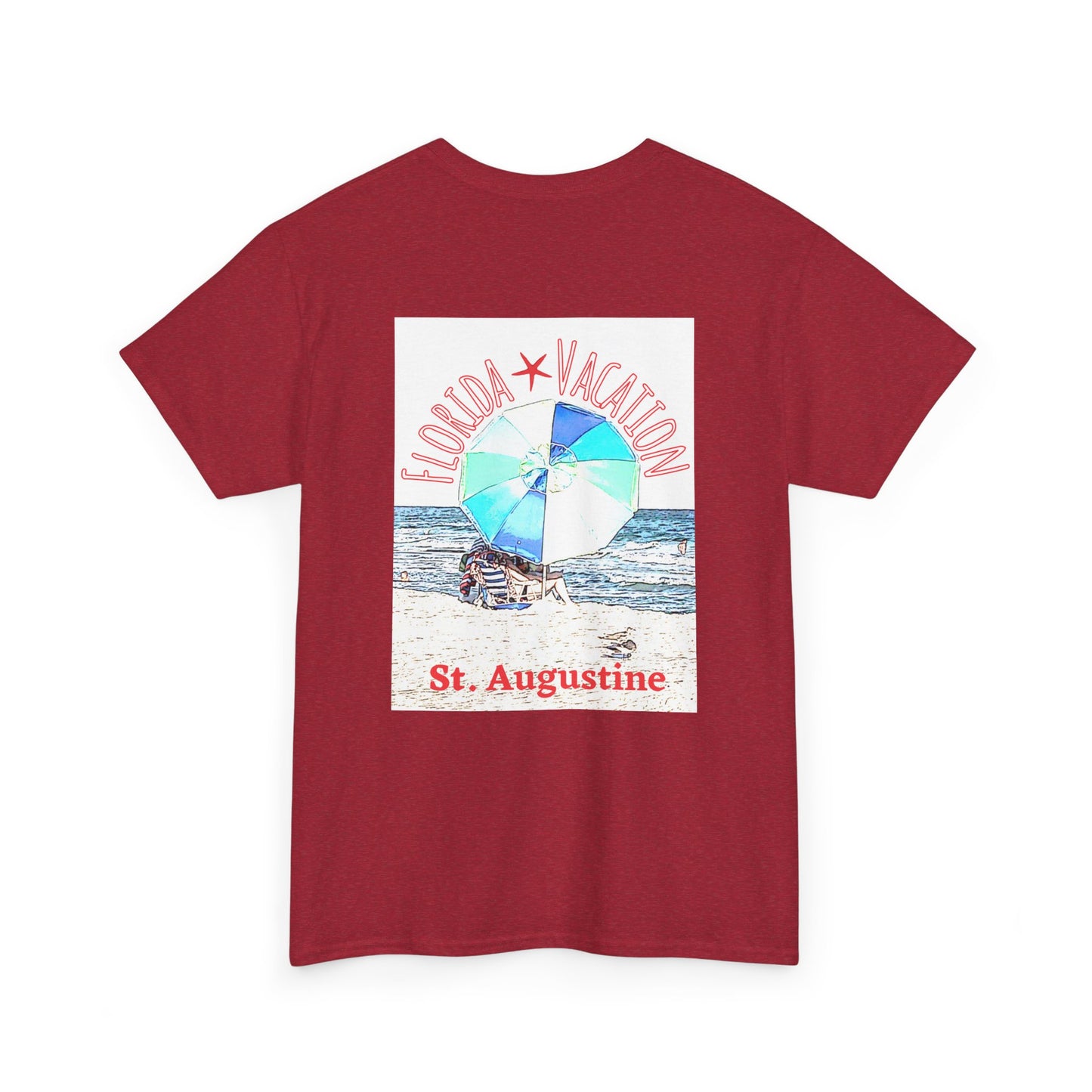 Florida Vacation St. Augustine- Amazing Unisex Heavy Cotton Short Sleeve Tee Shirts!