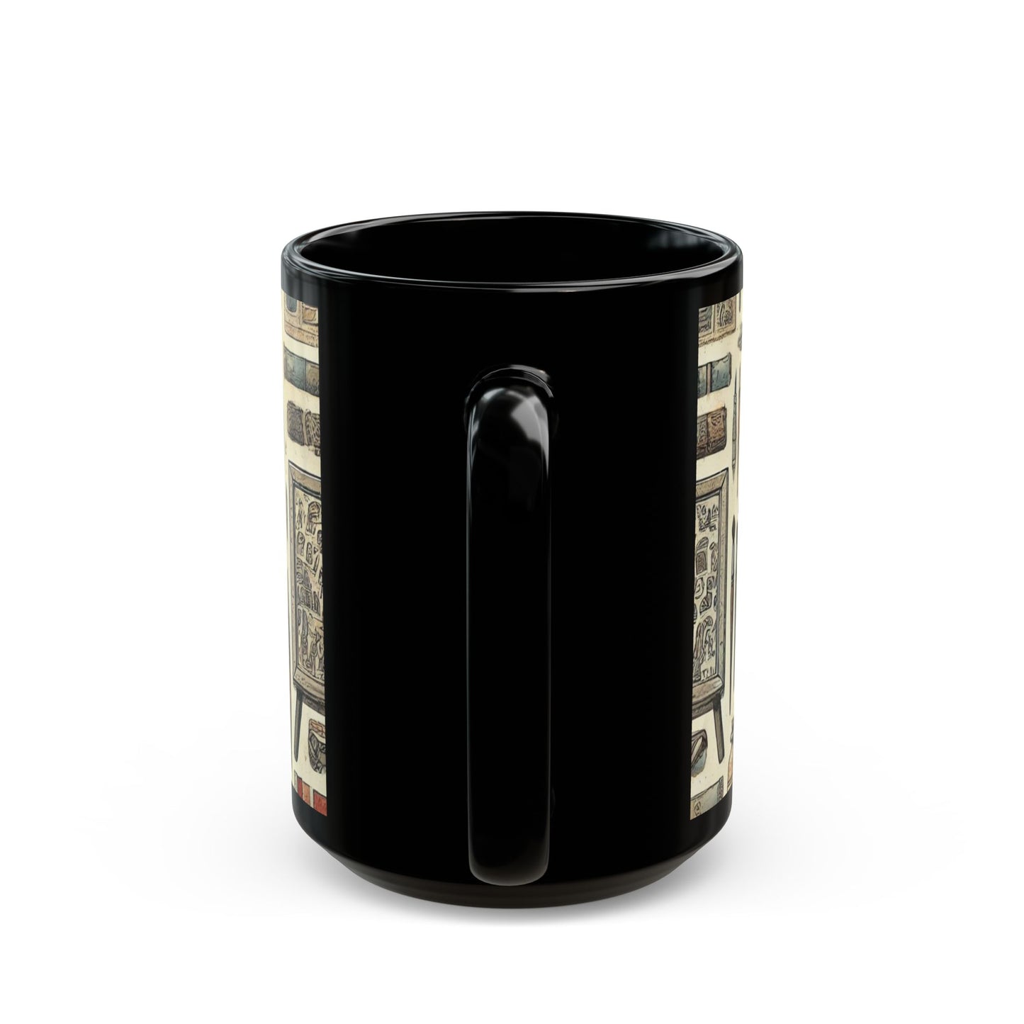 Artist Supplies- 11 oz or 15 oz Ceramic Black Mugs