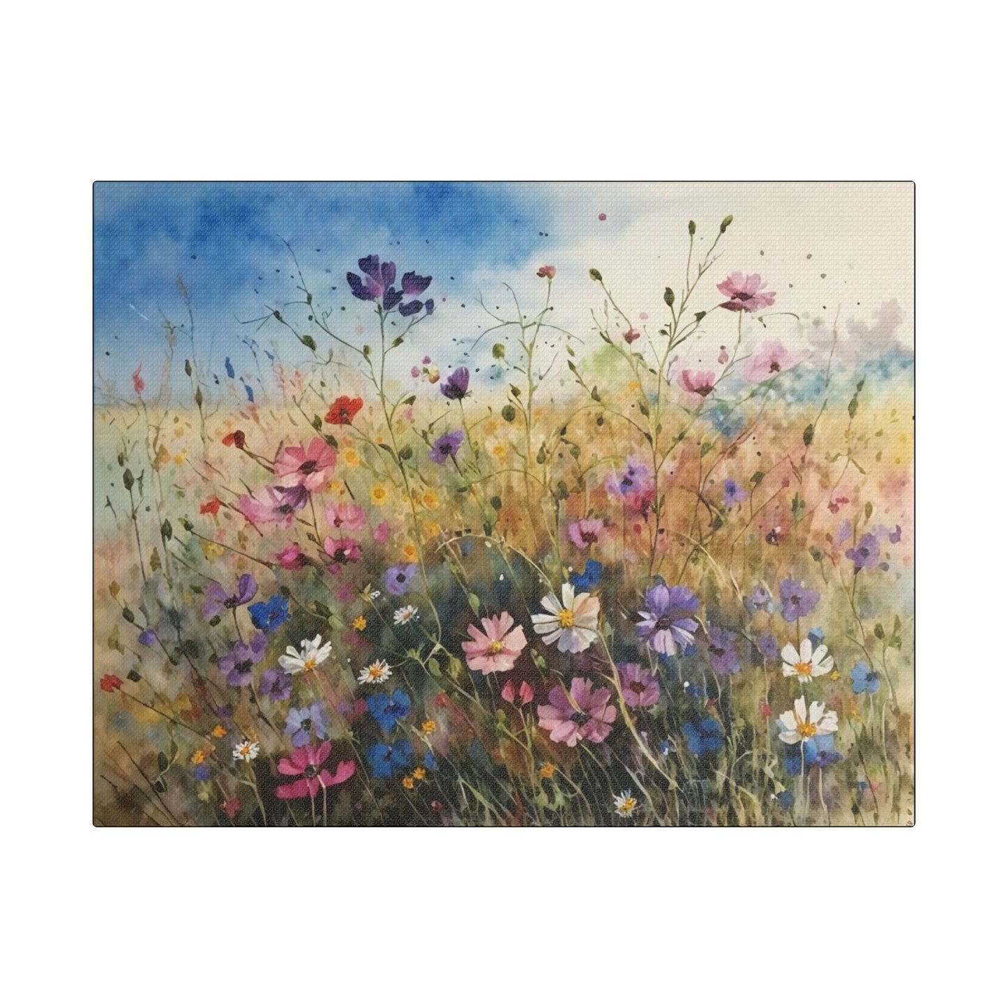 Wildflower Morning- Art- Gallery Wrapped- Satin Stretched Canvas Gallery Wraps - No Frame Needed